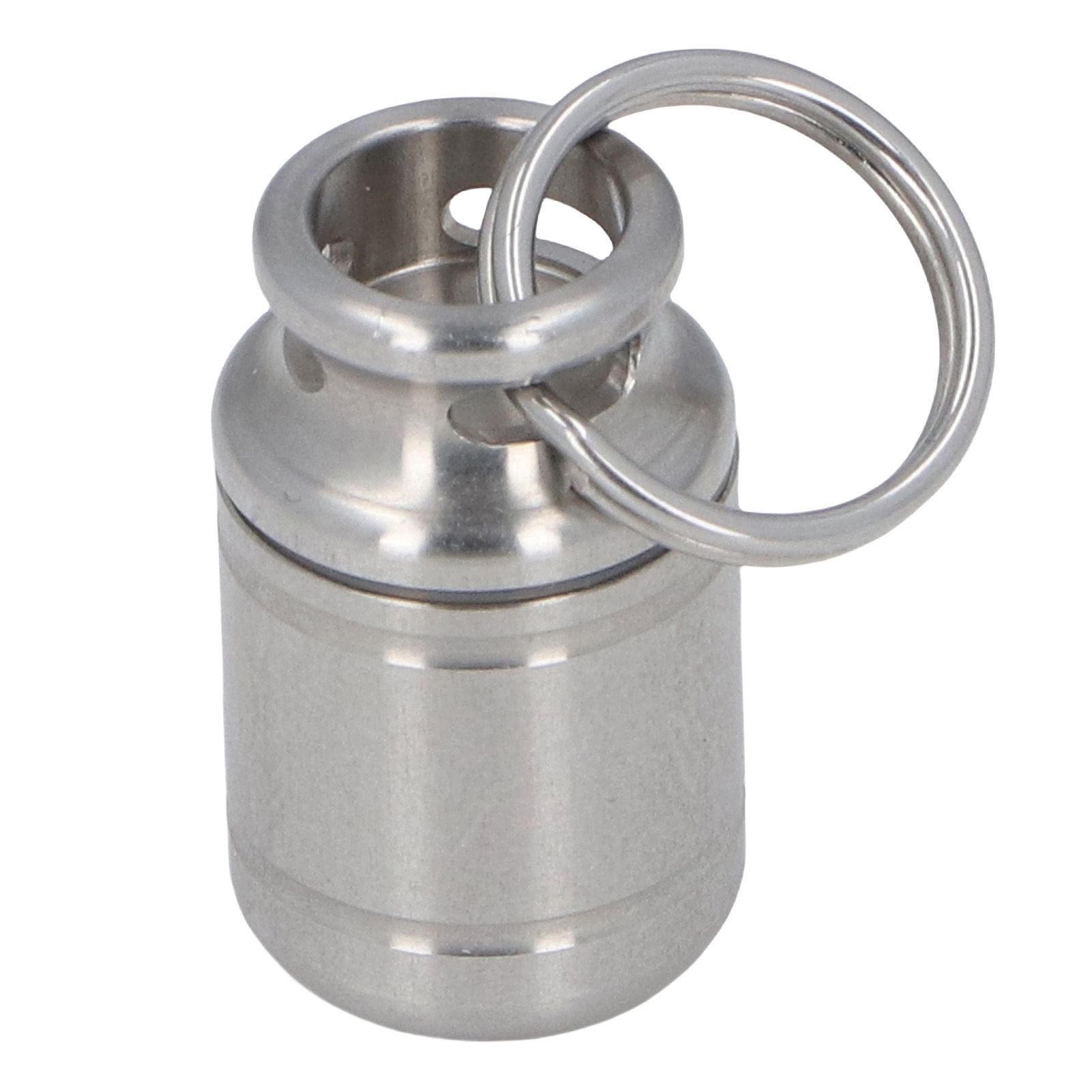 Small Portable Keychain Medication Container Organizer Airtight Stainless view 10