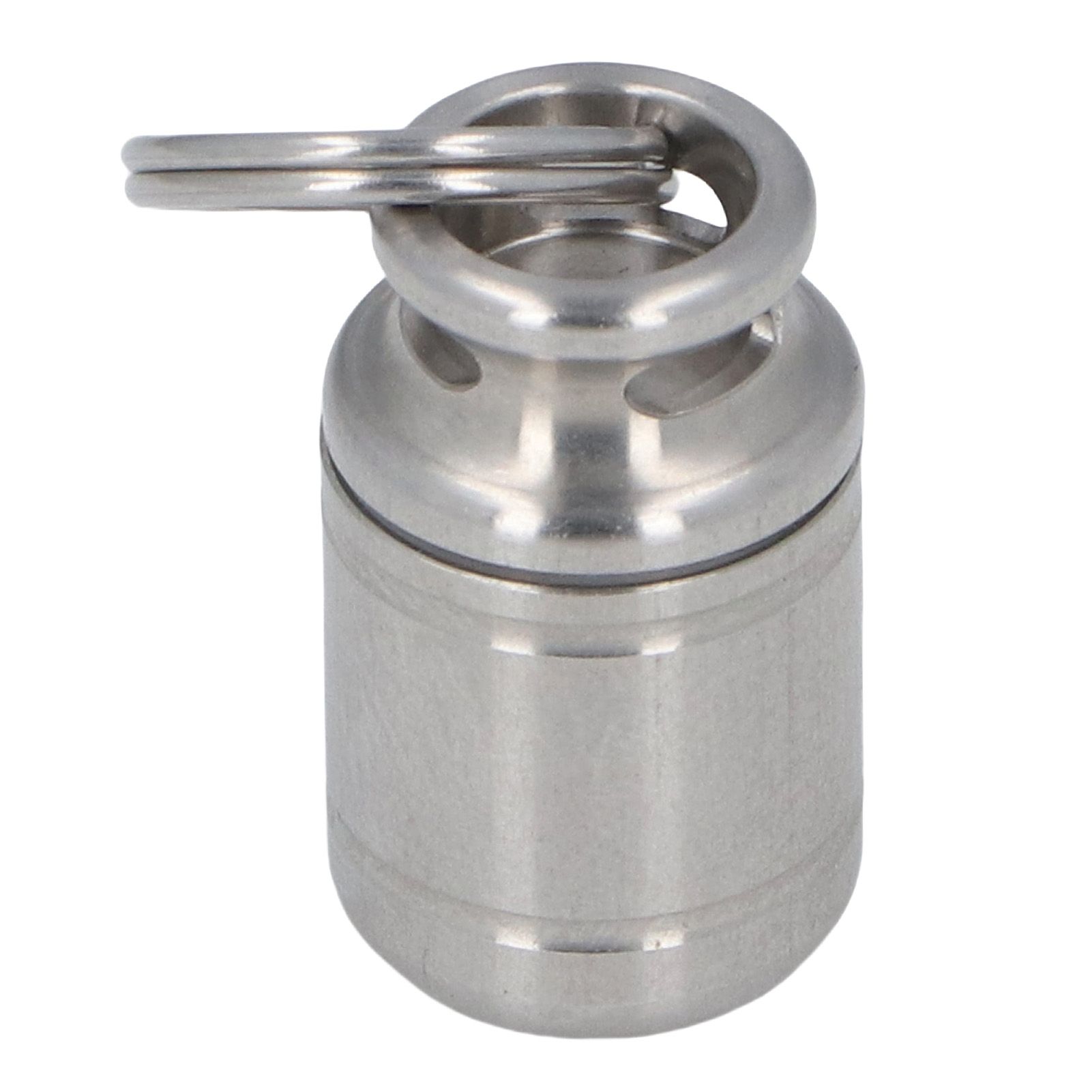 Small Portable Keychain Medication Container Organizer Airtight Stainless view 11