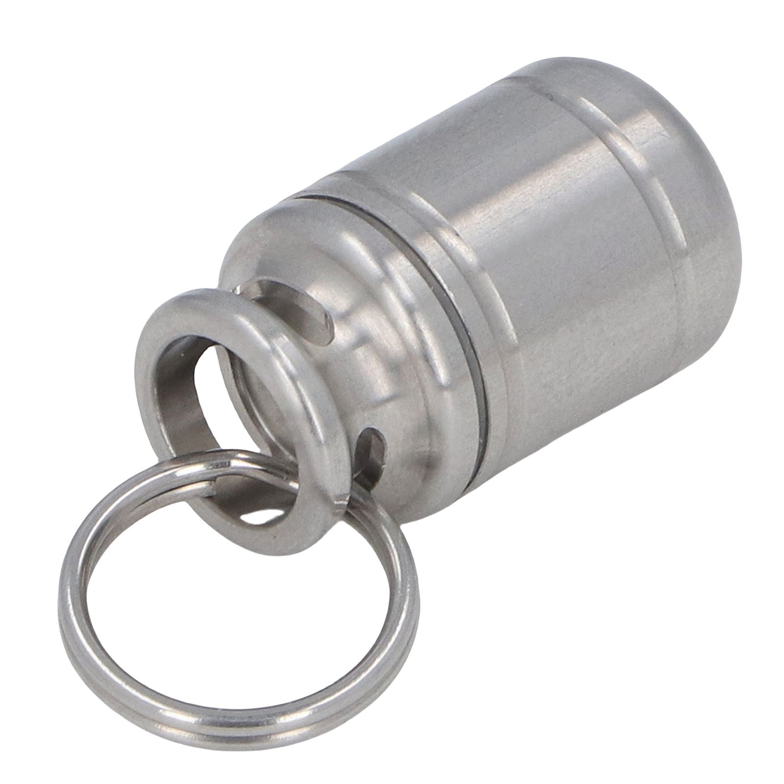 Small Portable Keychain Medication Container Organizer Airtight Stainless view 4