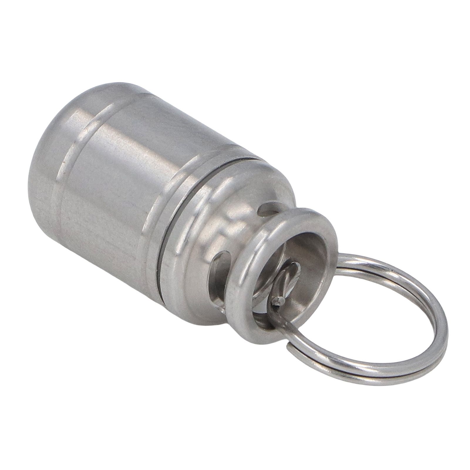 Small Portable Keychain Medication Container Organizer Airtight Stainless view 6