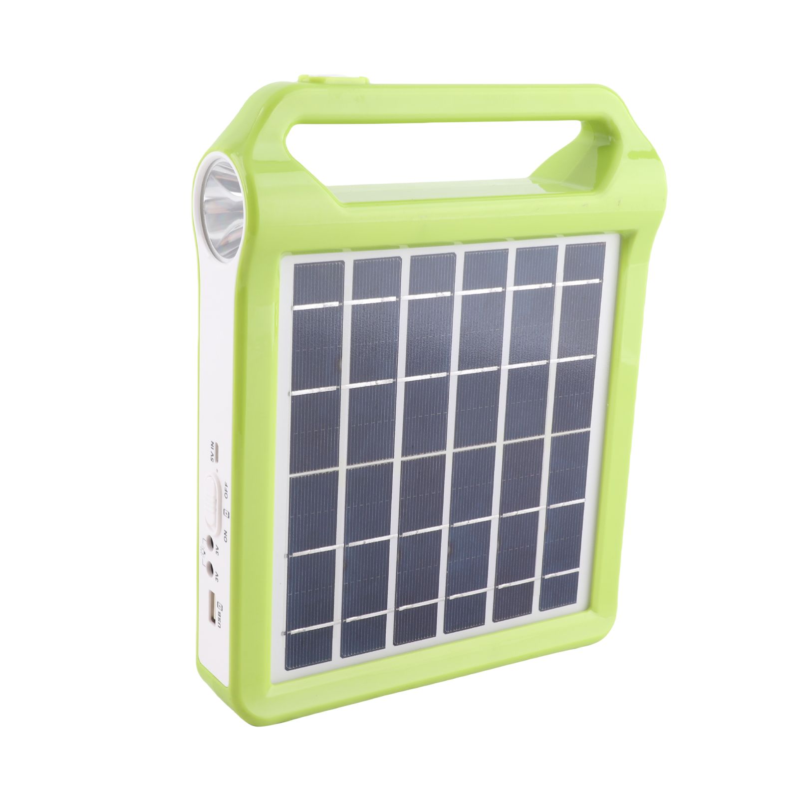 Portable Solar Camping Lantern LED Light Rechargeable 1200mAh Battery Green view 2