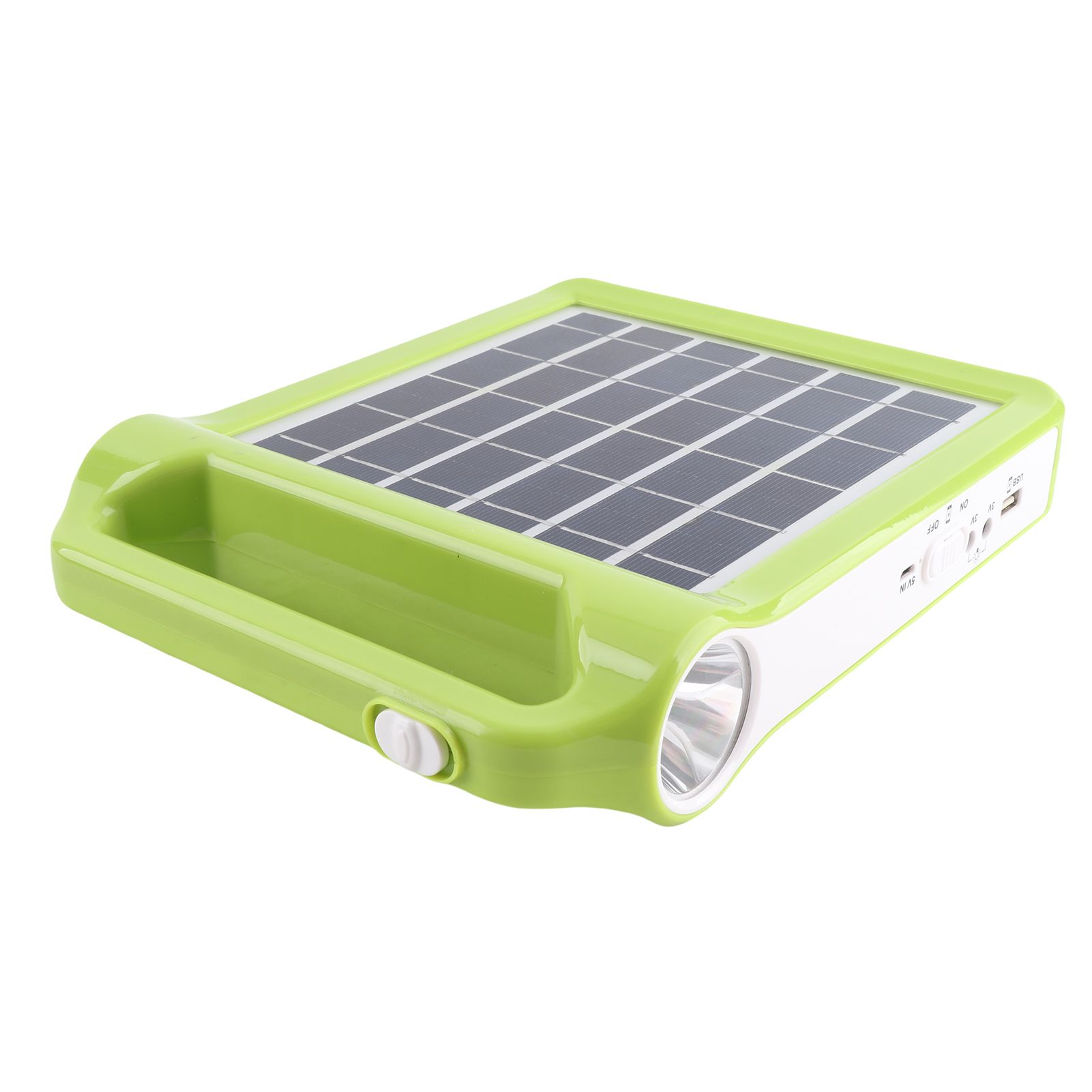 Portable Solar Camping Lantern LED Light Rechargeable 1200mAh Battery Green view 5