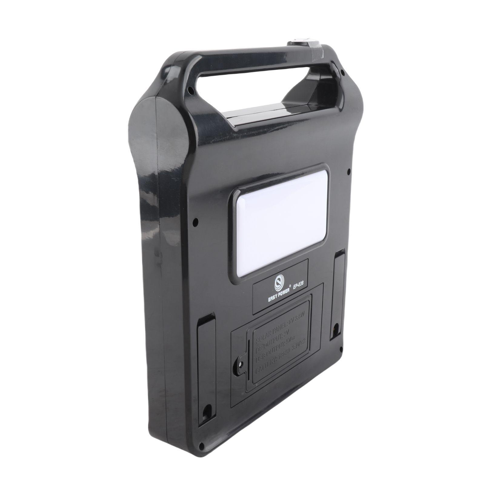 Portable Solar Camping Lantern LED Light Rechargeable 1200mAh Battery Black view 5