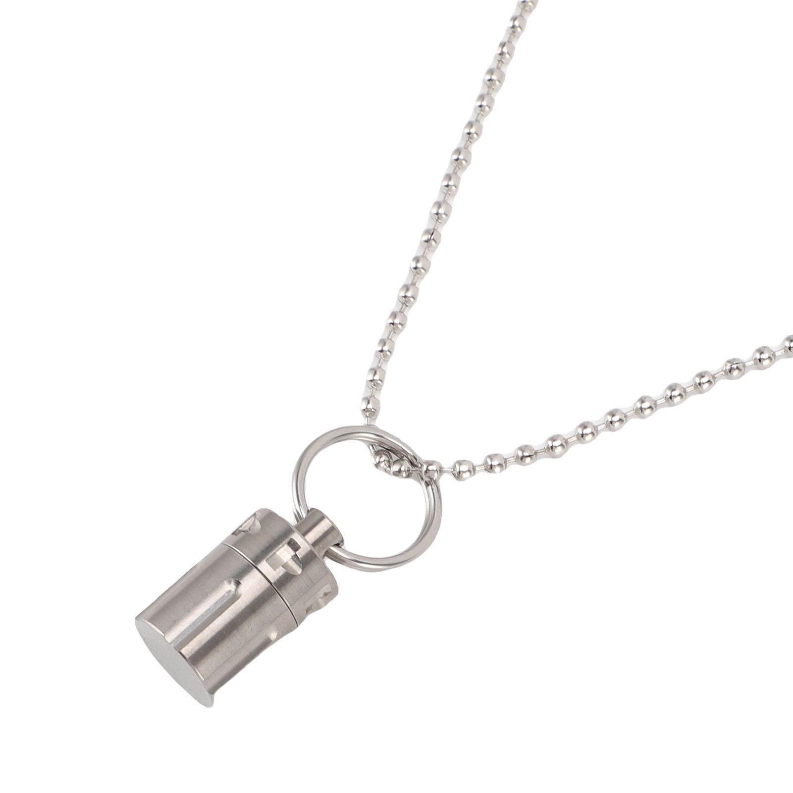Mini Container Ti Alloy Metal Portable Powder Holder Small Case Keyring for view 2