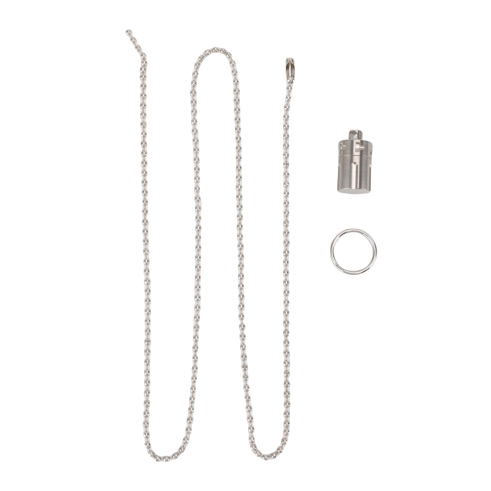 Mini Container Ti Alloy Metal Portable Powder Holder Small Case Keyring for view 3