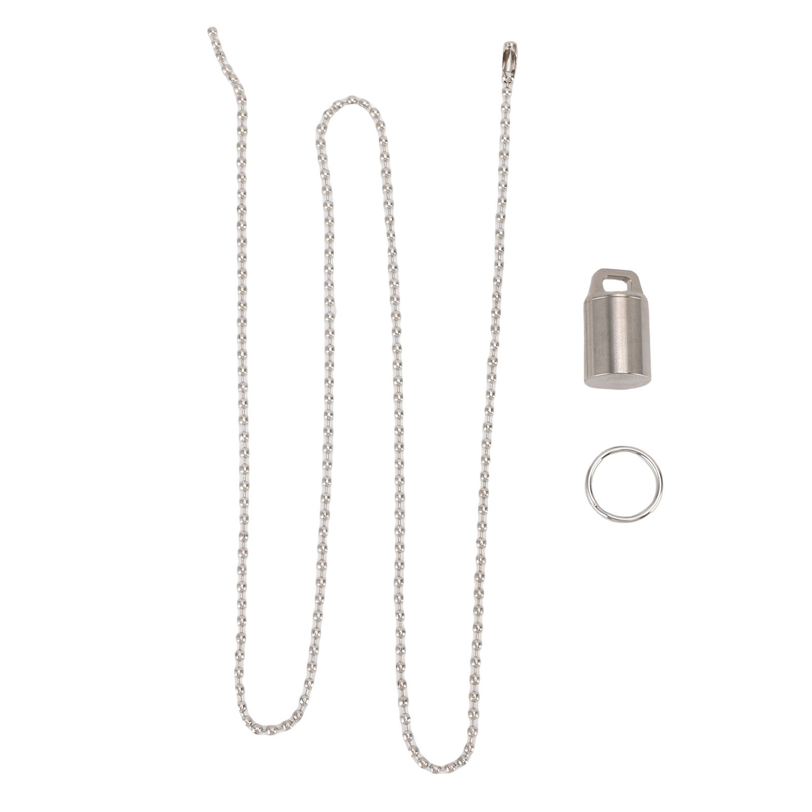 Mini Container Ti Alloy Metal Portable Powder Holder Small Case Keyring for view 3