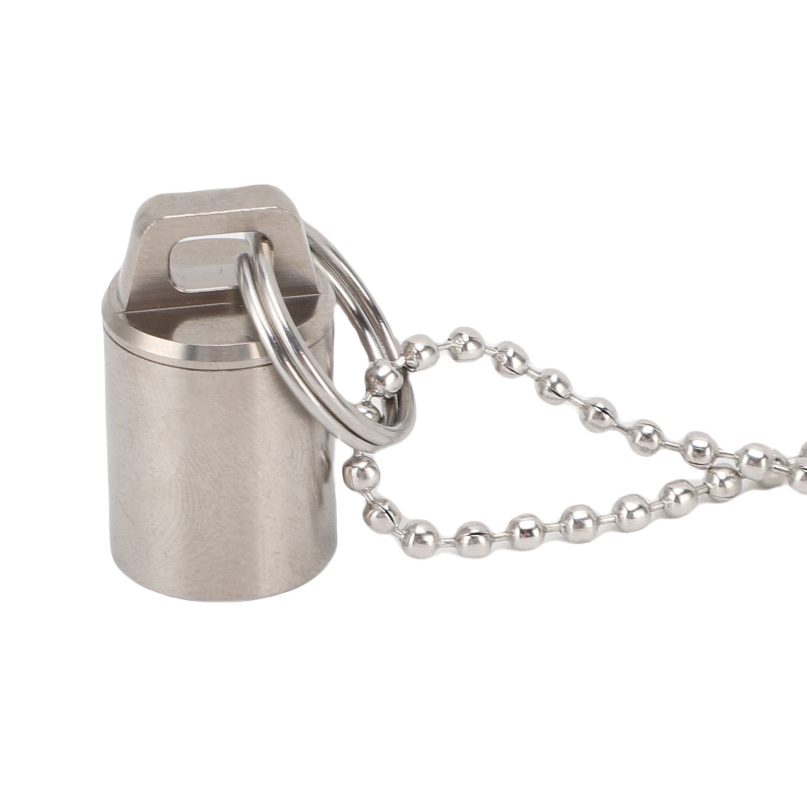 Mini Container Ti Alloy Metal Portable Powder Holder Small Case Keyring for view 5