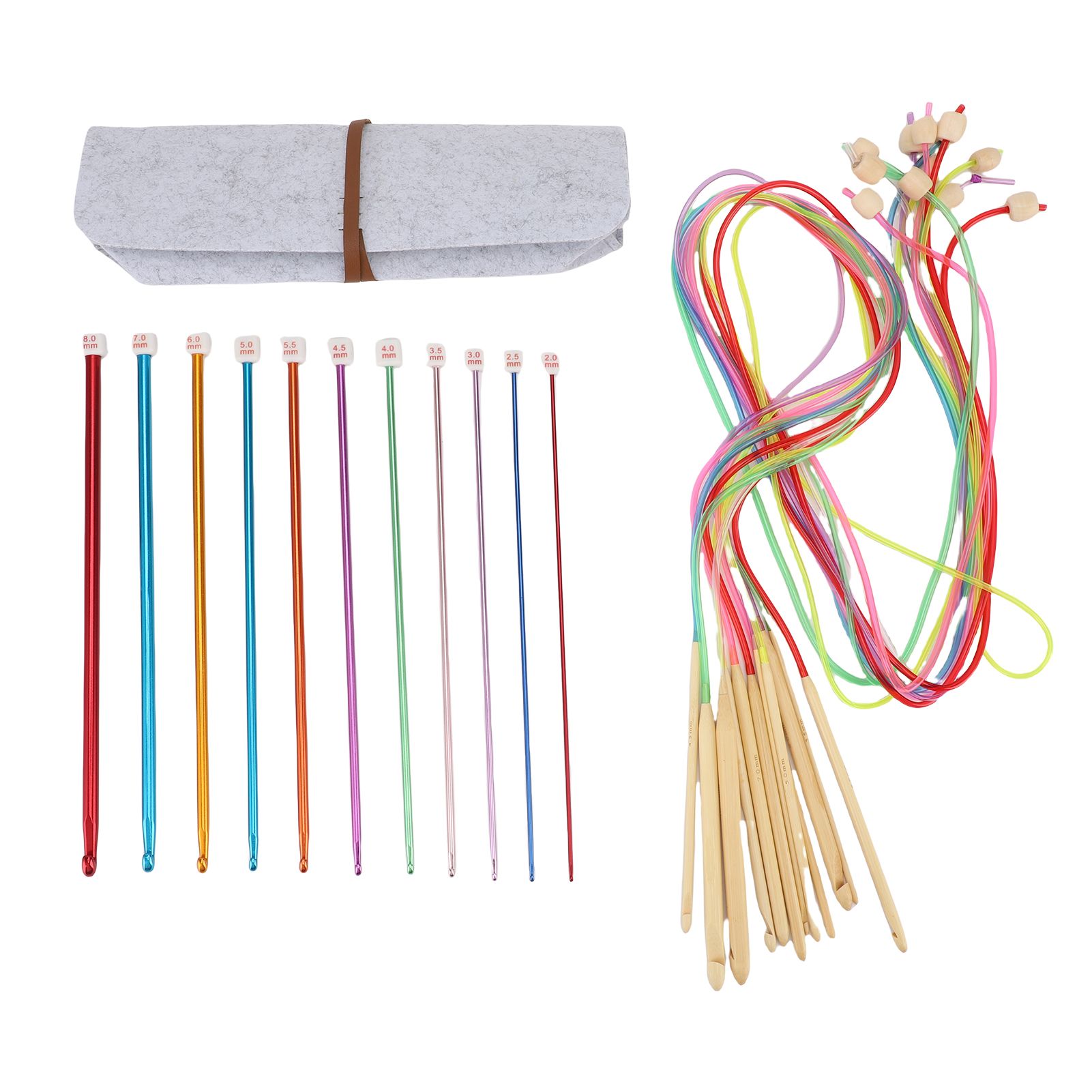 Crochet Hooks Set 2 to 8mm Aluminum Crochet Hooks 3 to 10mm Cable Knitting view 3