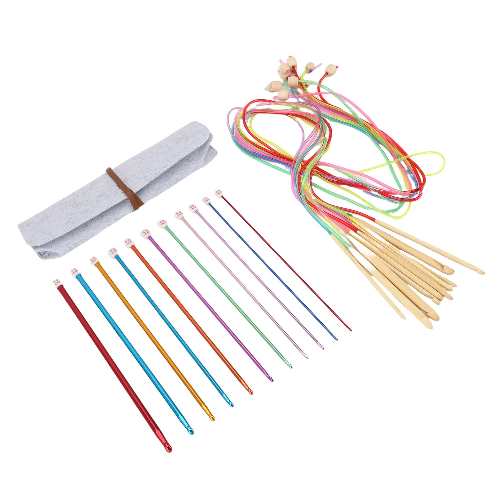 Crochet Hooks Set 2 to 8mm Aluminum Crochet Hooks 3 to 10mm Cable Knitting view 4