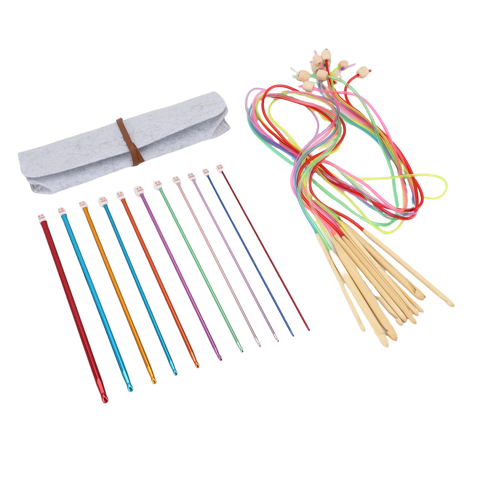 Crochet Hooks Set 2 to 8mm Aluminum Crochet Hooks 3 to 10mm Cable Knitting view 6