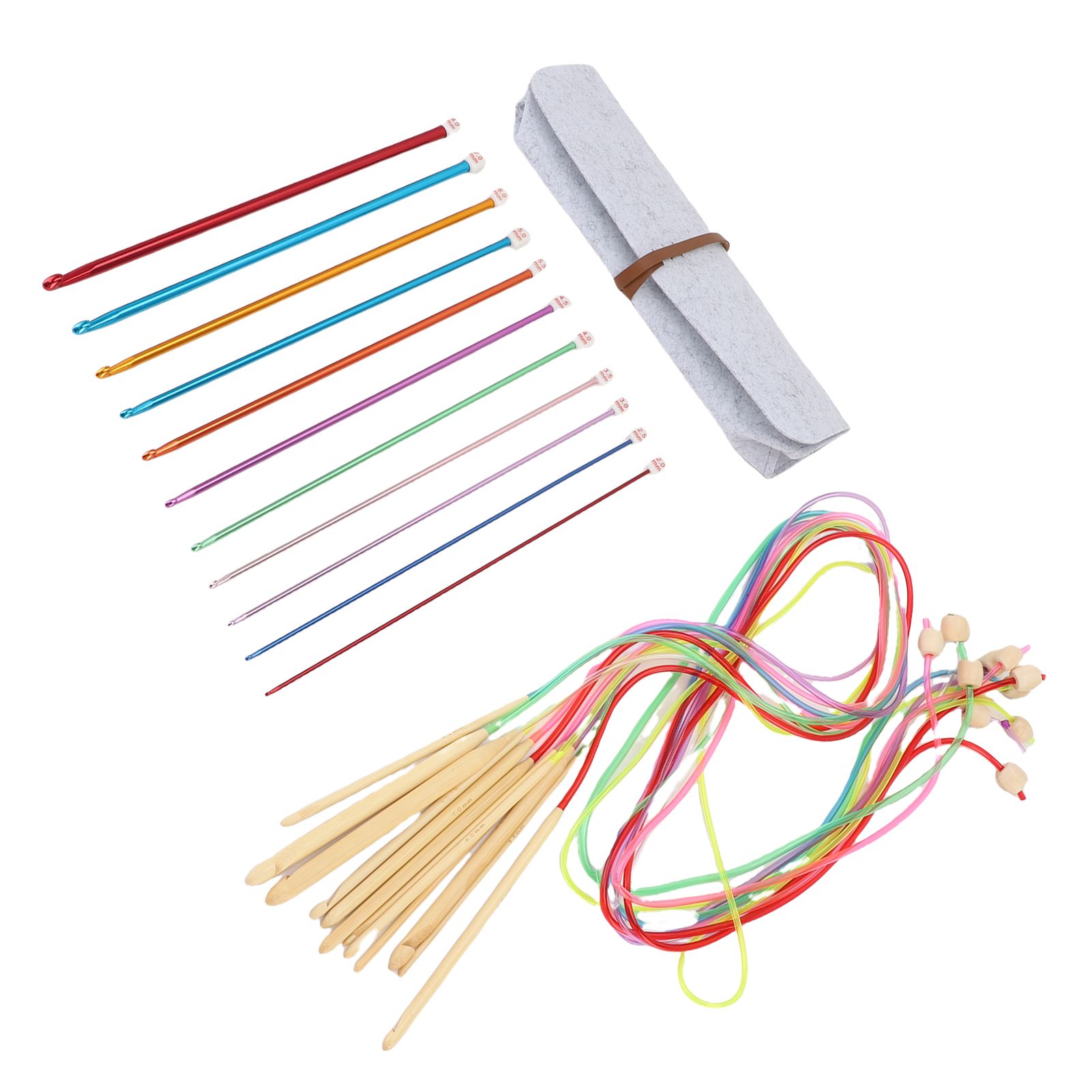 Crochet Hooks Set 2 to 8mm Aluminum Crochet Hooks 3 to 10mm Cable Knitting view 11