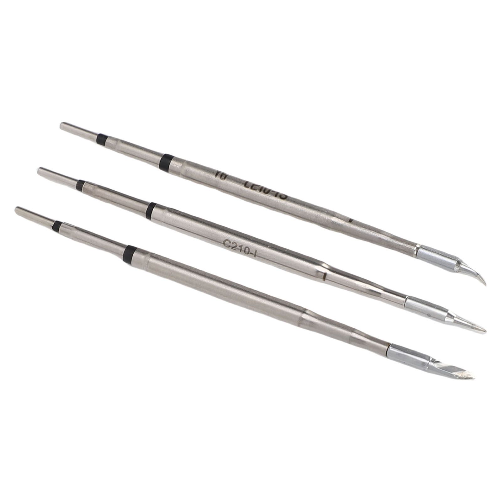 3PCS Soldering Iron Tip Fit for C210 Stainless Steel Soldering Station Welding view 9