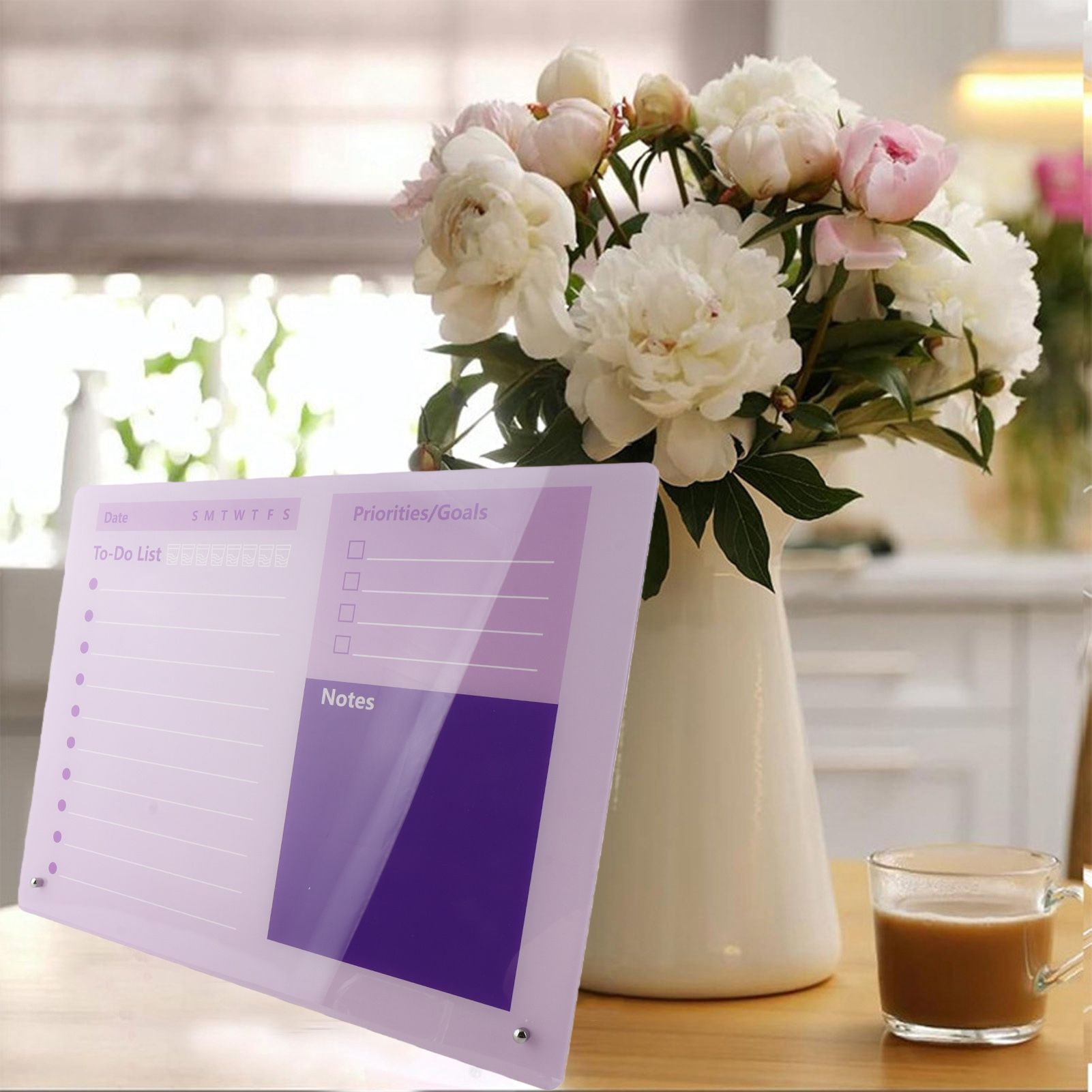 Dry Erase Planner Board Acrylic Desktop Calendar To Do List Schedule Board view 12