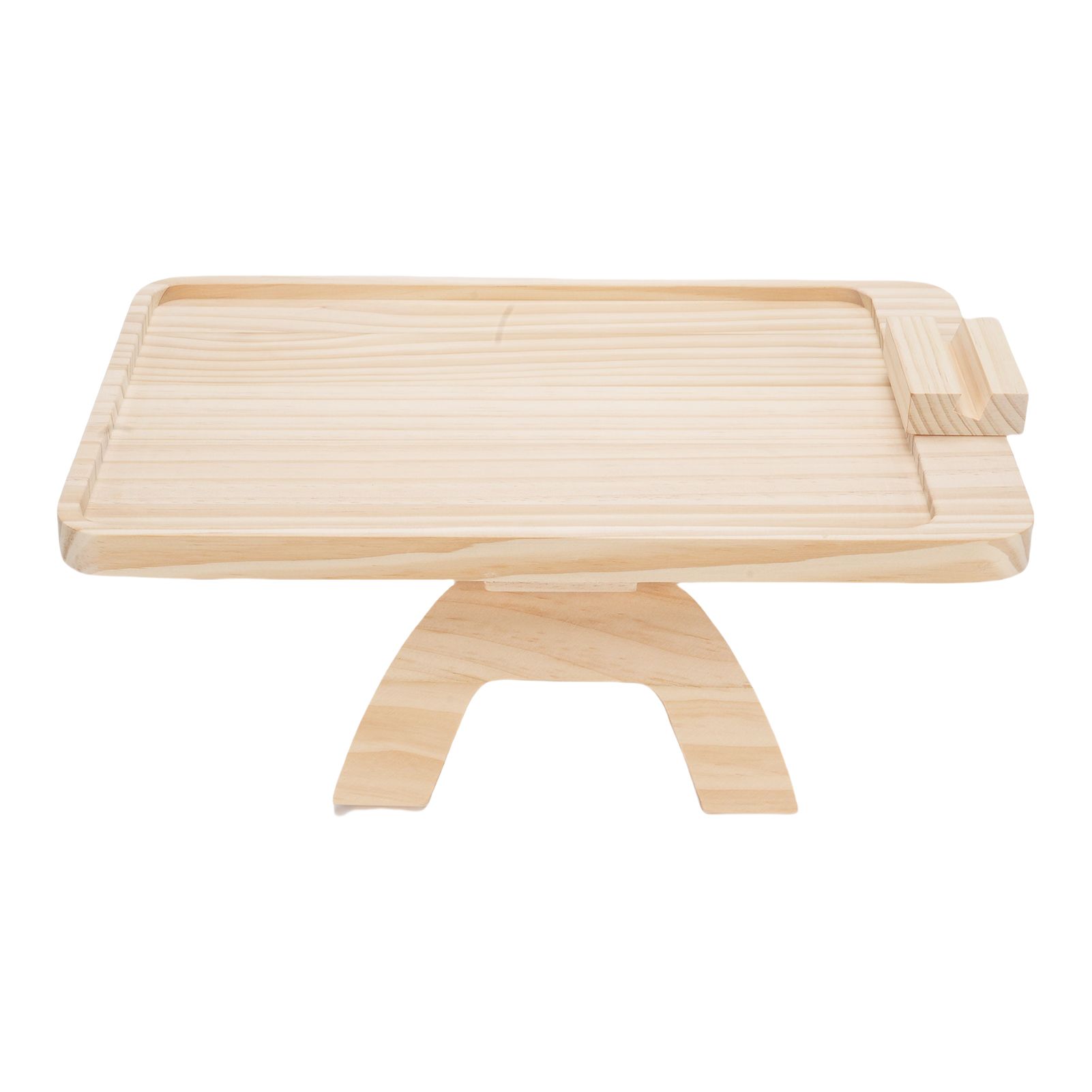 Wooden Sofa Tray with Phone Tablet Holder Couch Arm Dining Tray for Breakfast view 8