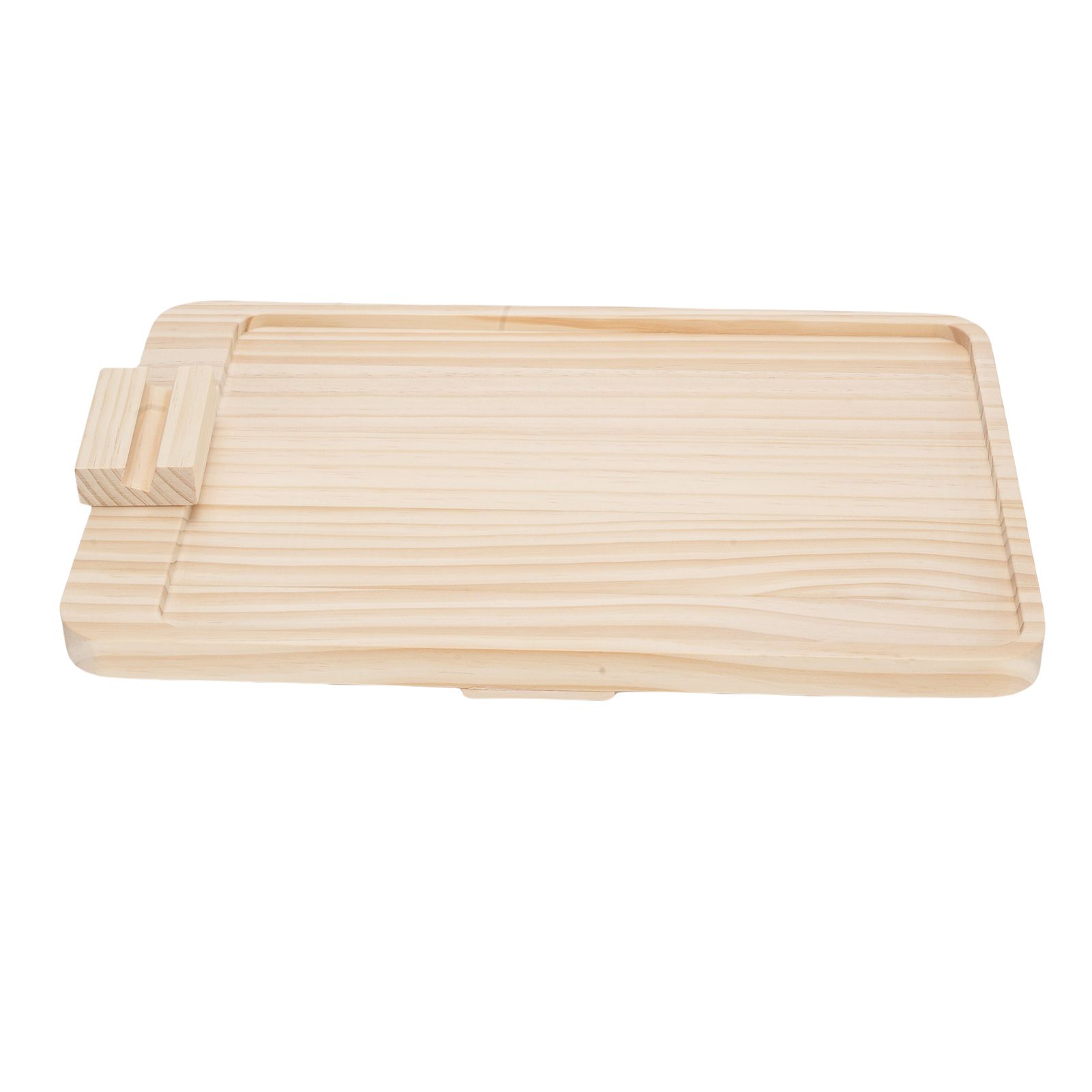 Wooden Sofa Tray with Phone Tablet Holder Couch Arm Dining Tray for Breakfast view 12