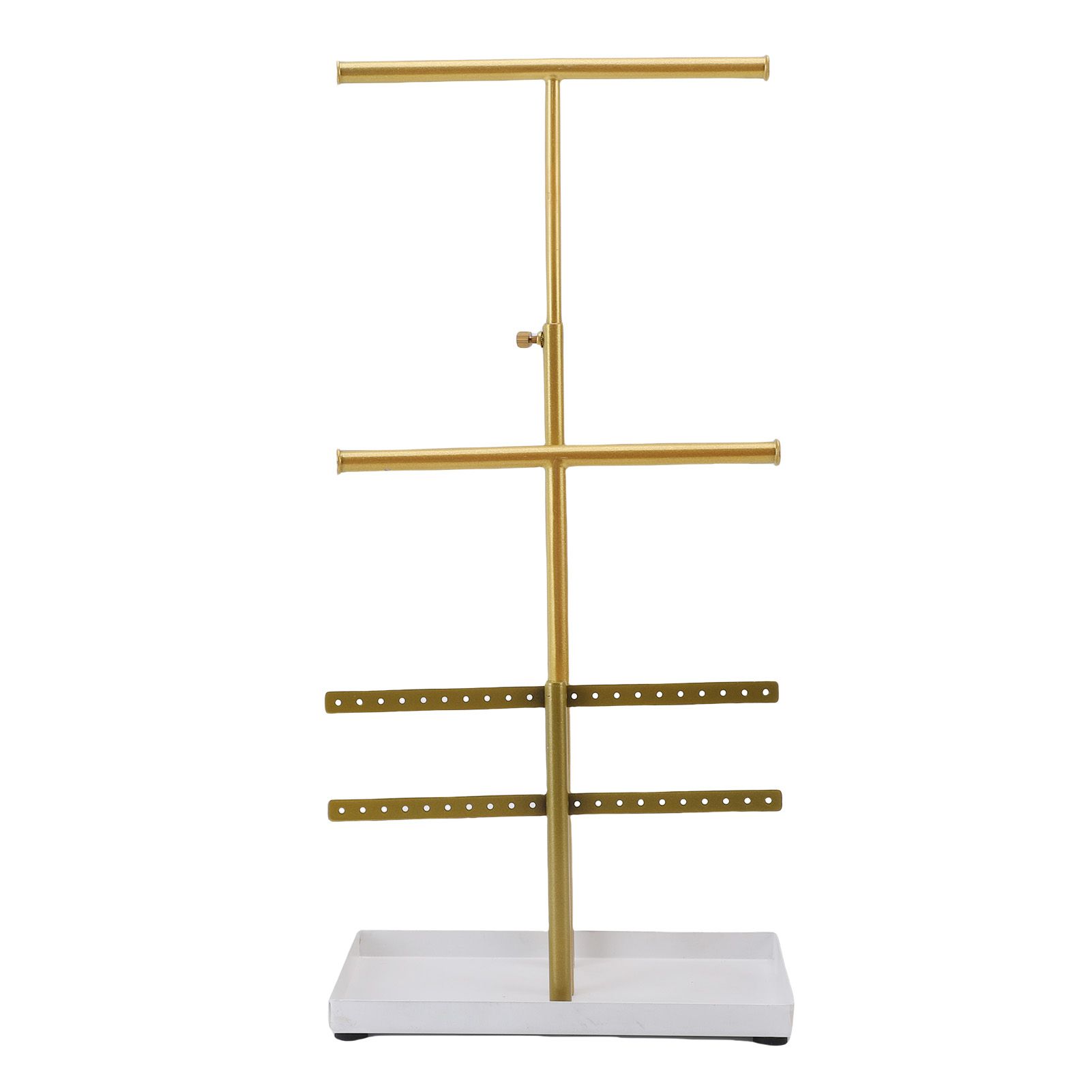 Jewelry Holder Stand 3 Tier Necklaces Earrings Bracelets Rings Metal Display