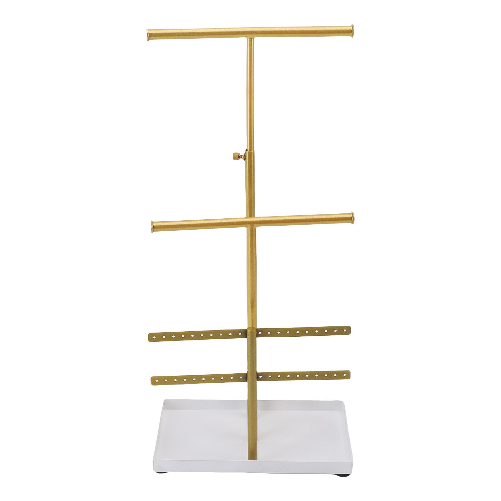 Jewelry Holder Stand 3 Tier Necklaces Earrings Bracelets Rings Metal Display view 4