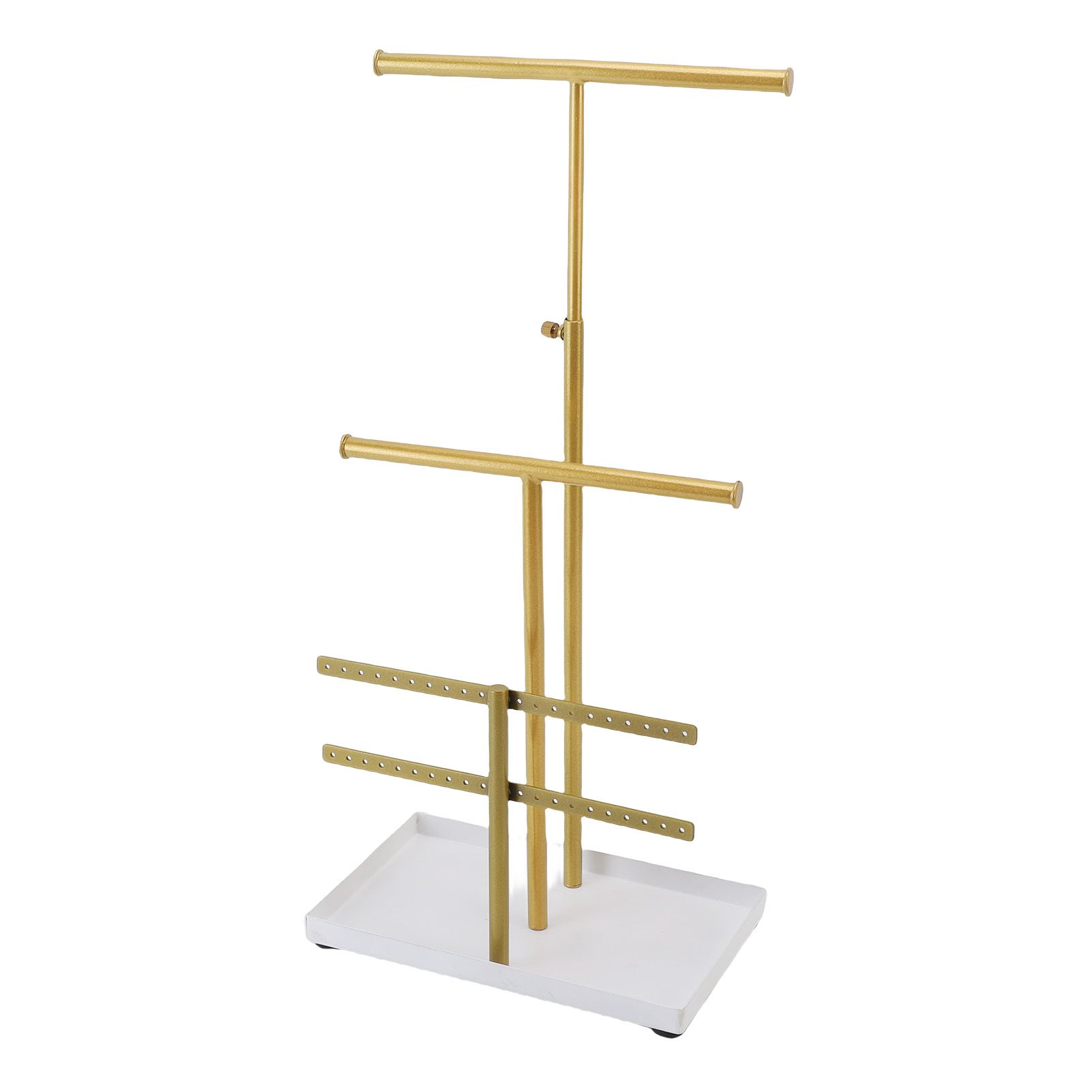 Jewelry Holder Stand 3 Tier Necklaces Earrings Bracelets Rings Metal Display view 8