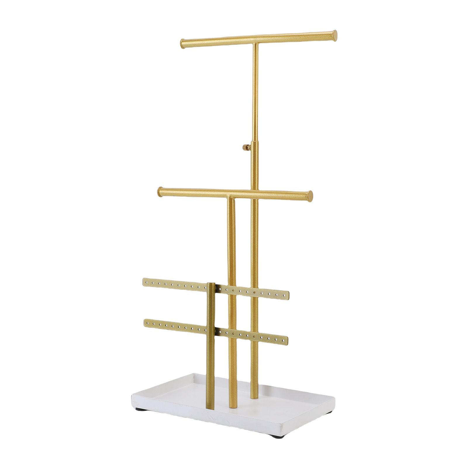 Jewelry Holder Stand 3 Tier Necklaces Earrings Bracelets Rings Metal Display view 11