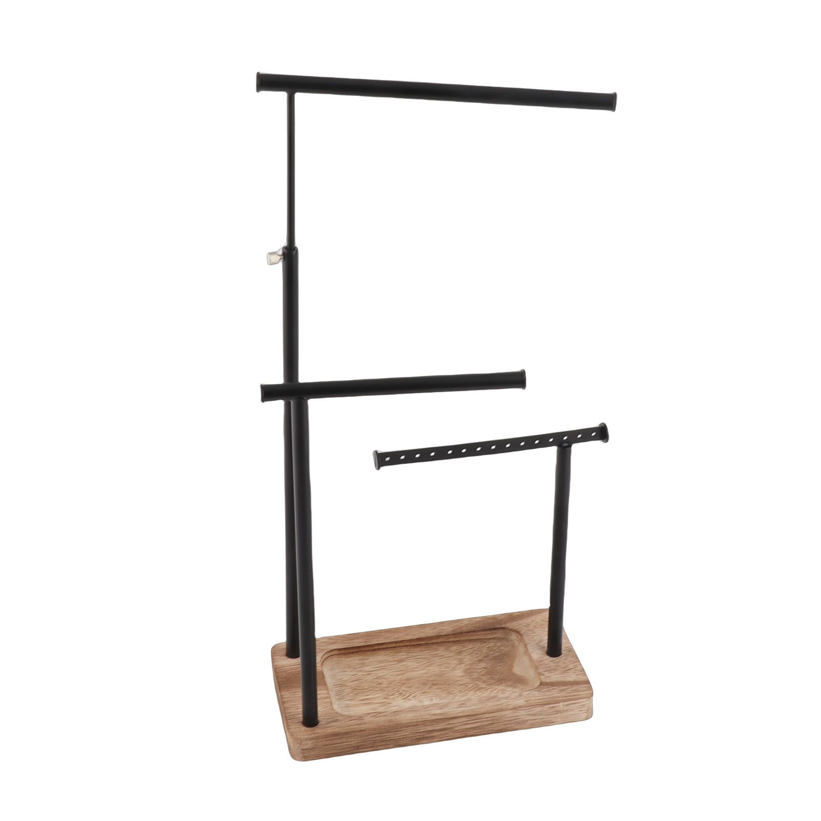 3 Tier Jewelry Organizer Stand Metal Extendable Necklace Holder Display with view 4