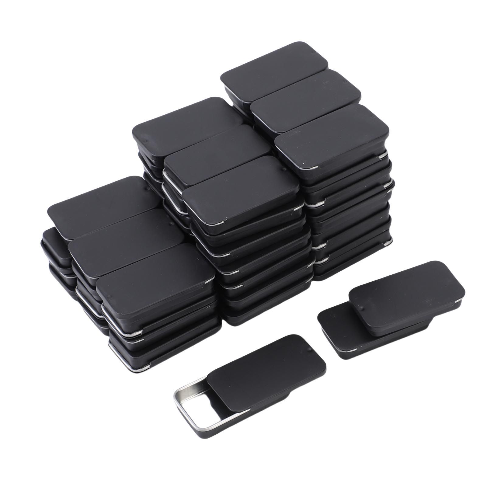 60pcs Small Tin Box Slide Top Rectangular Tin Containers for Candies Jewelry view 6