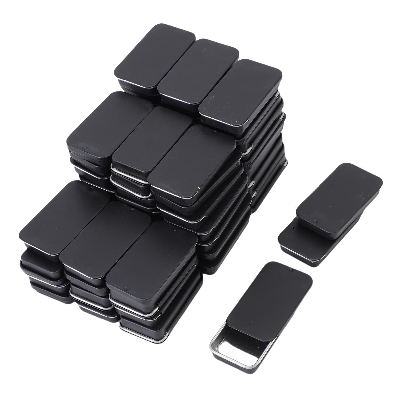 60pcs Small Tin Box Slide Top Rectangular Tin Containers for Candies Jewelry view 8