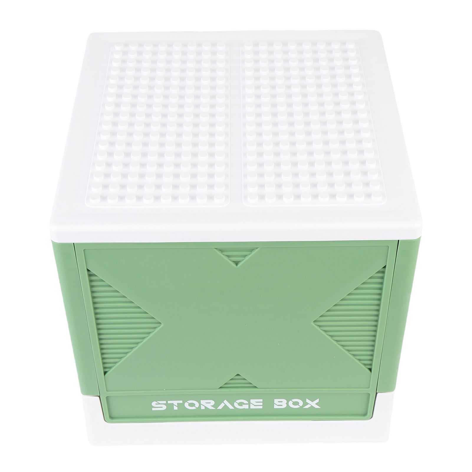Toys Storage Box with Building Baseplate 37L Stackable Foldable Building view 6
