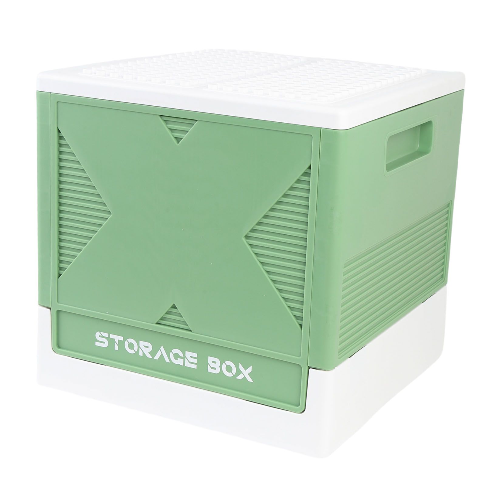 Toys Storage Box with Building Baseplate 37L Stackable Foldable Building view 9