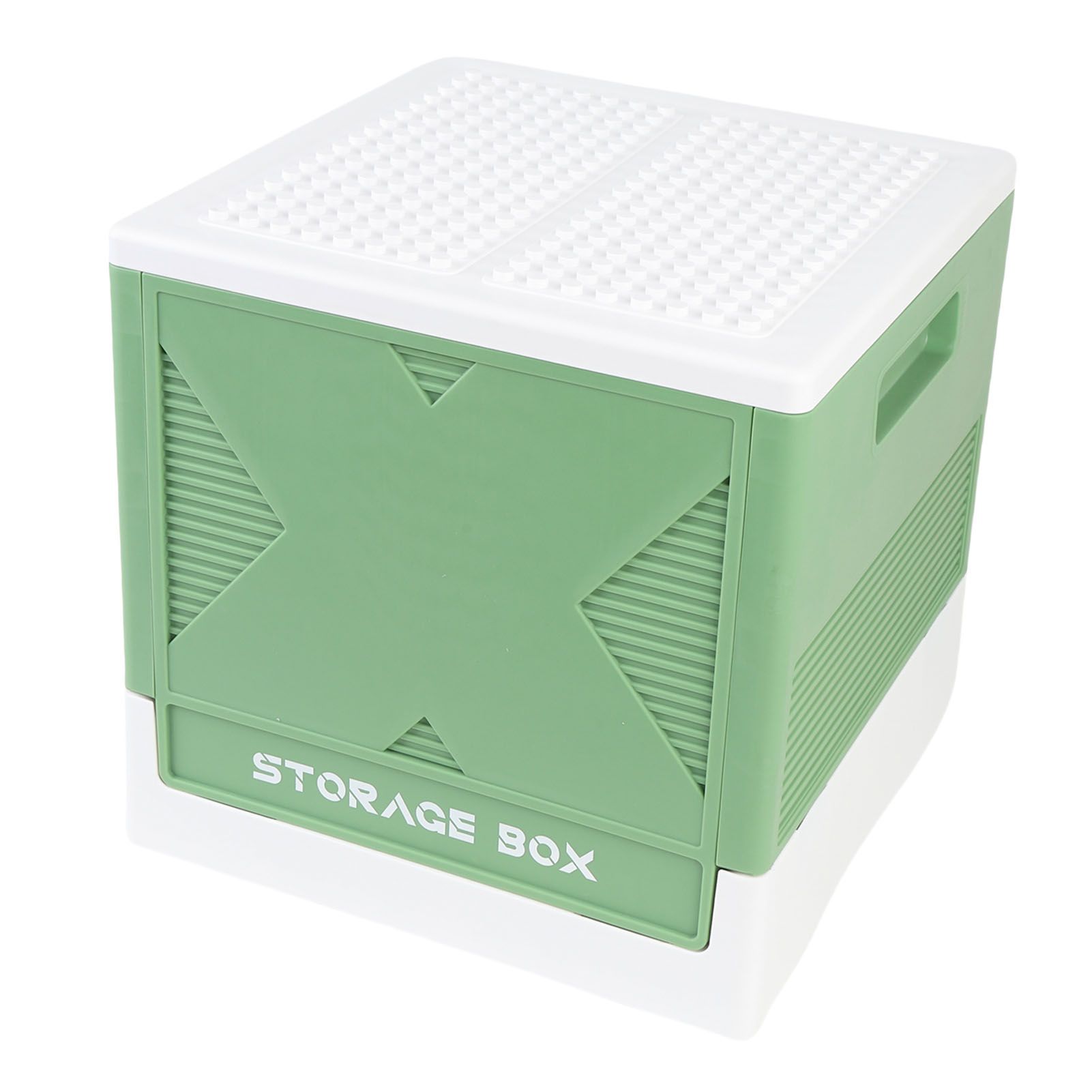 Toys Storage Box with Building Baseplate 37L Stackable Foldable Building view 10