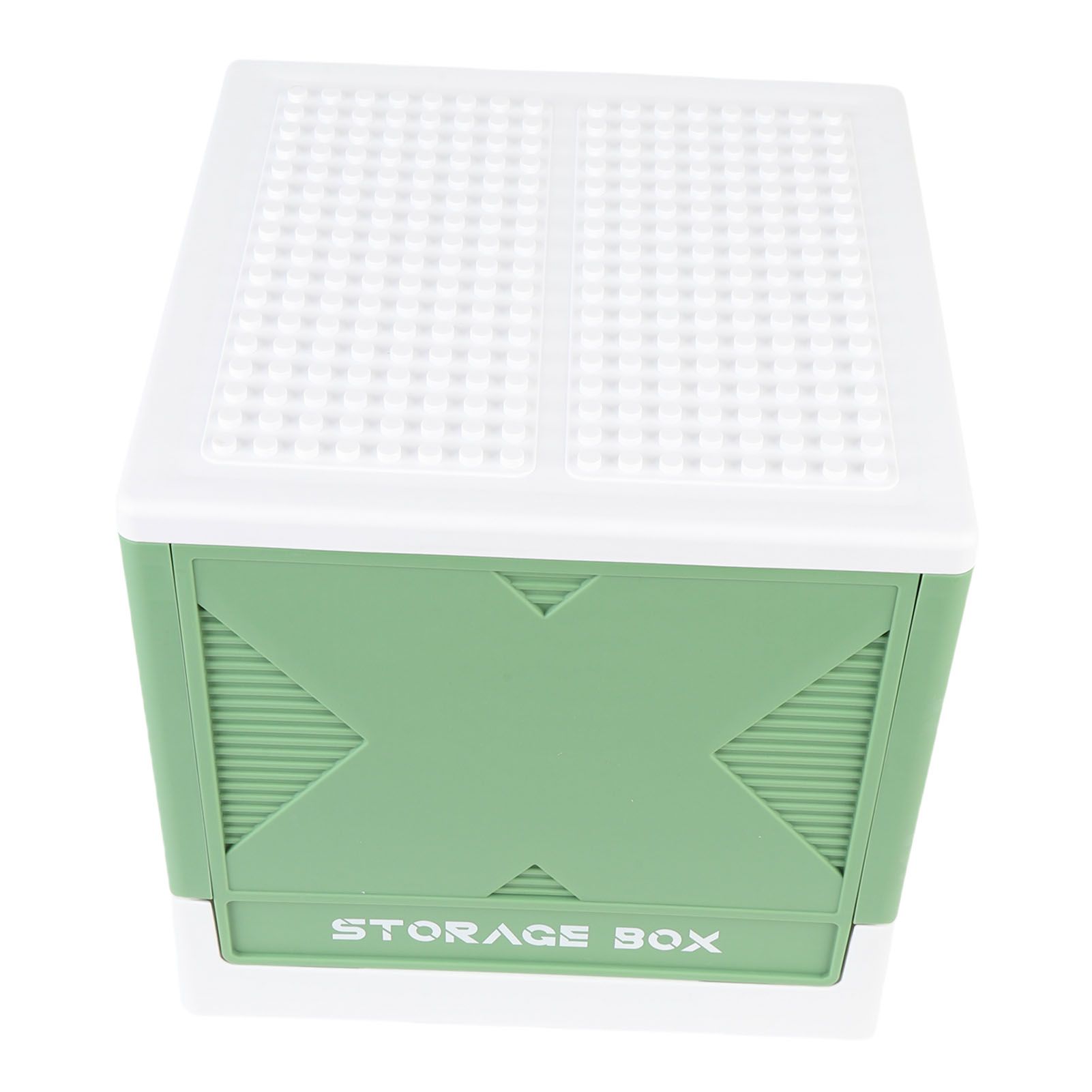 Toys Storage Box with Building Baseplate 37L Stackable Foldable Building view 11