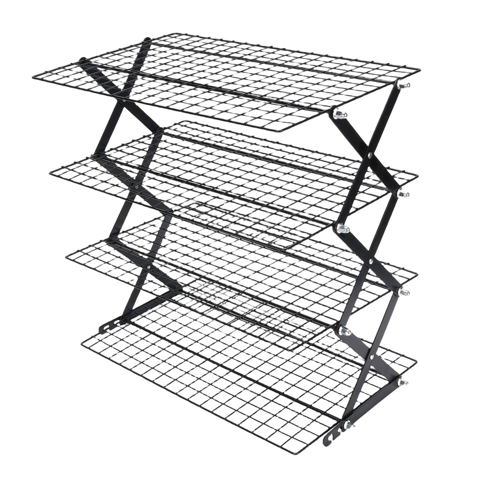 Kitchen Countertop Storage Rack Foldable Stainless Steel Space Saving Shelf — image 1