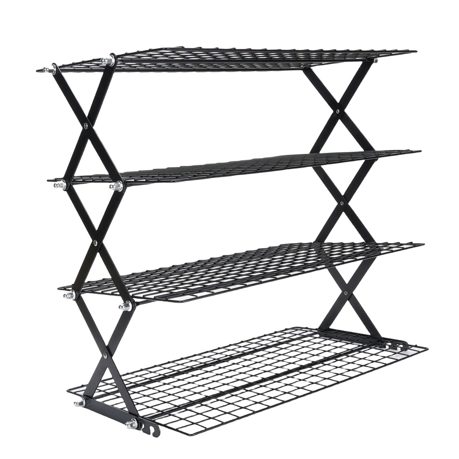Kitchen Countertop Storage Rack Foldable Stainless Steel Space Saving Shelf view 6