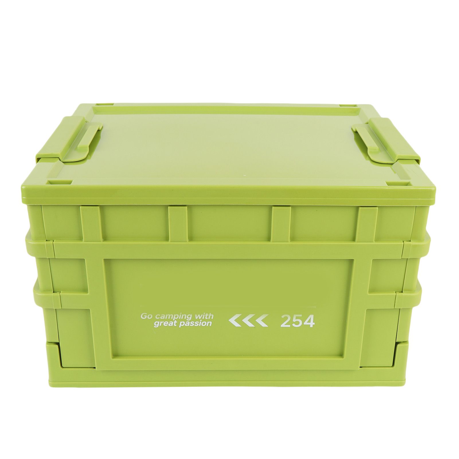 Storage Bin with Lid 20L Stackable Storage Container with Wheels Folding view 4