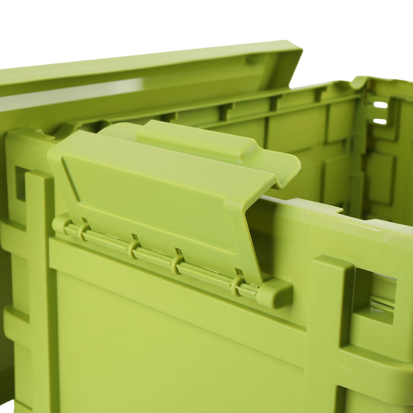 Storage Bin with Lid 20L Stackable Storage Container with Wheels Folding view 7