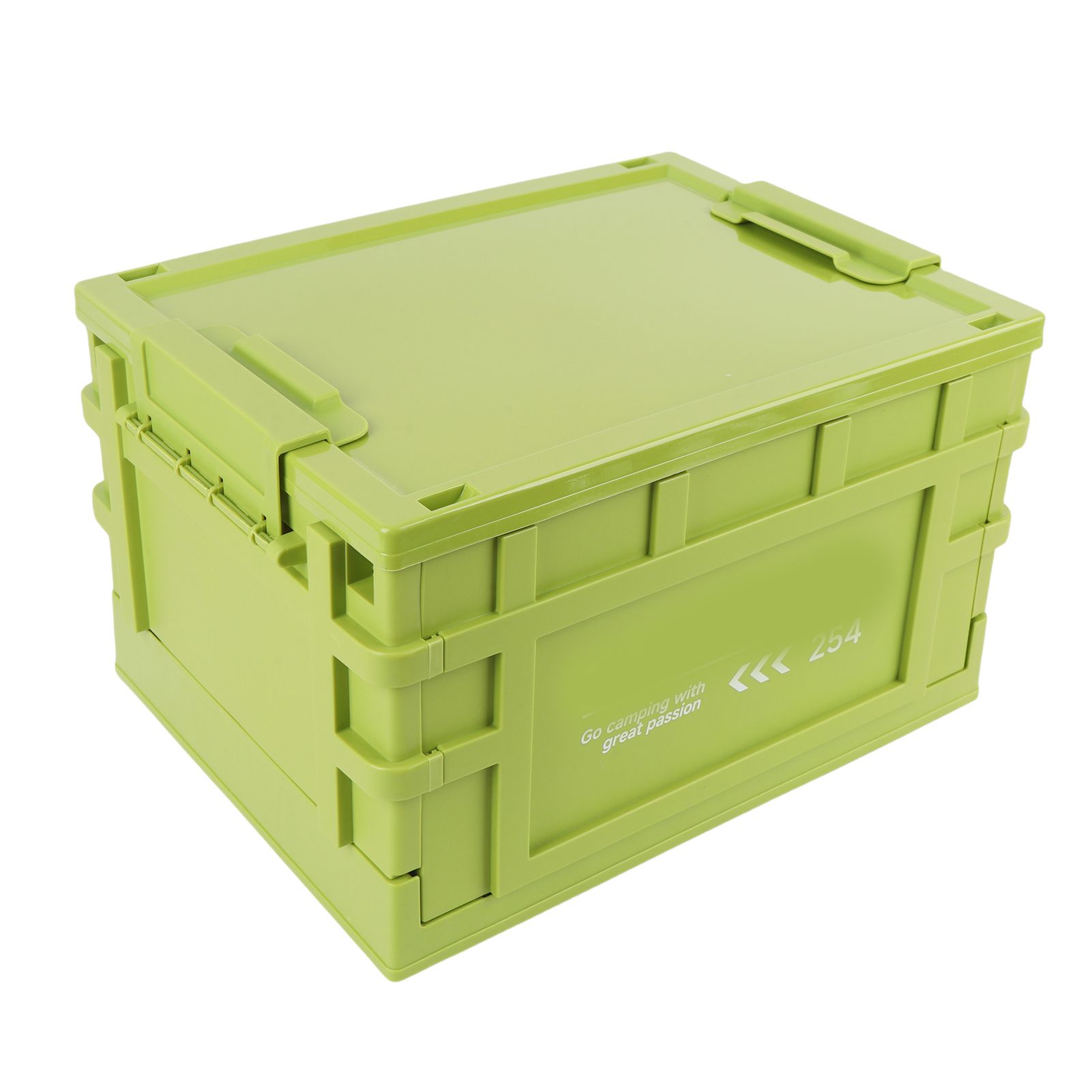 Storage Bin with Lid 20L Stackable Storage Container with Wheels Folding view 10