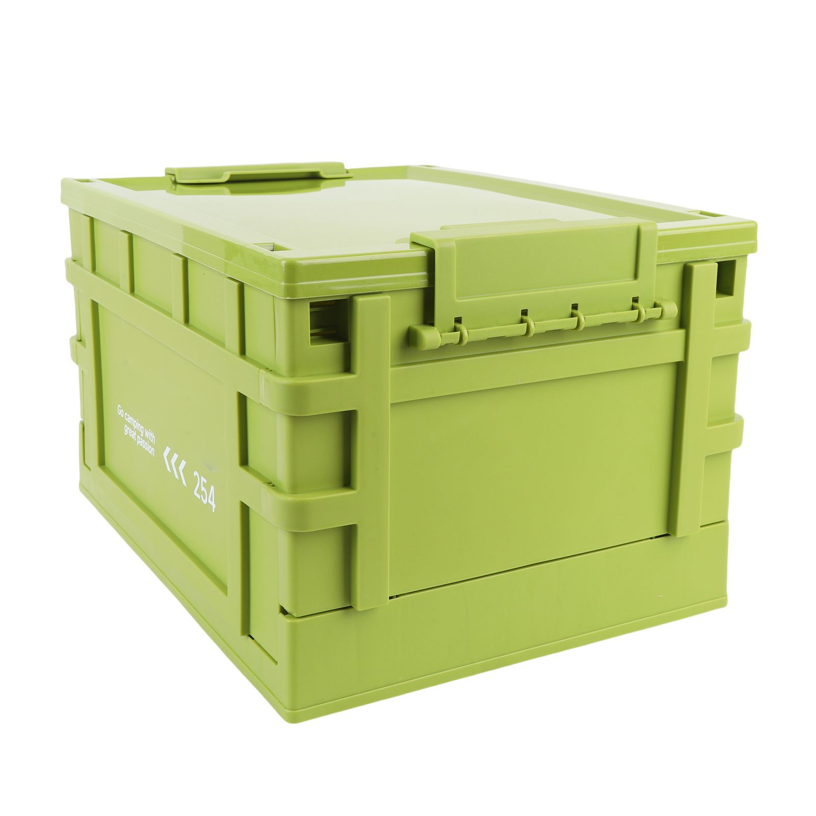 Storage Bin with Lid 20L Stackable Storage Container with Wheels Folding view 11