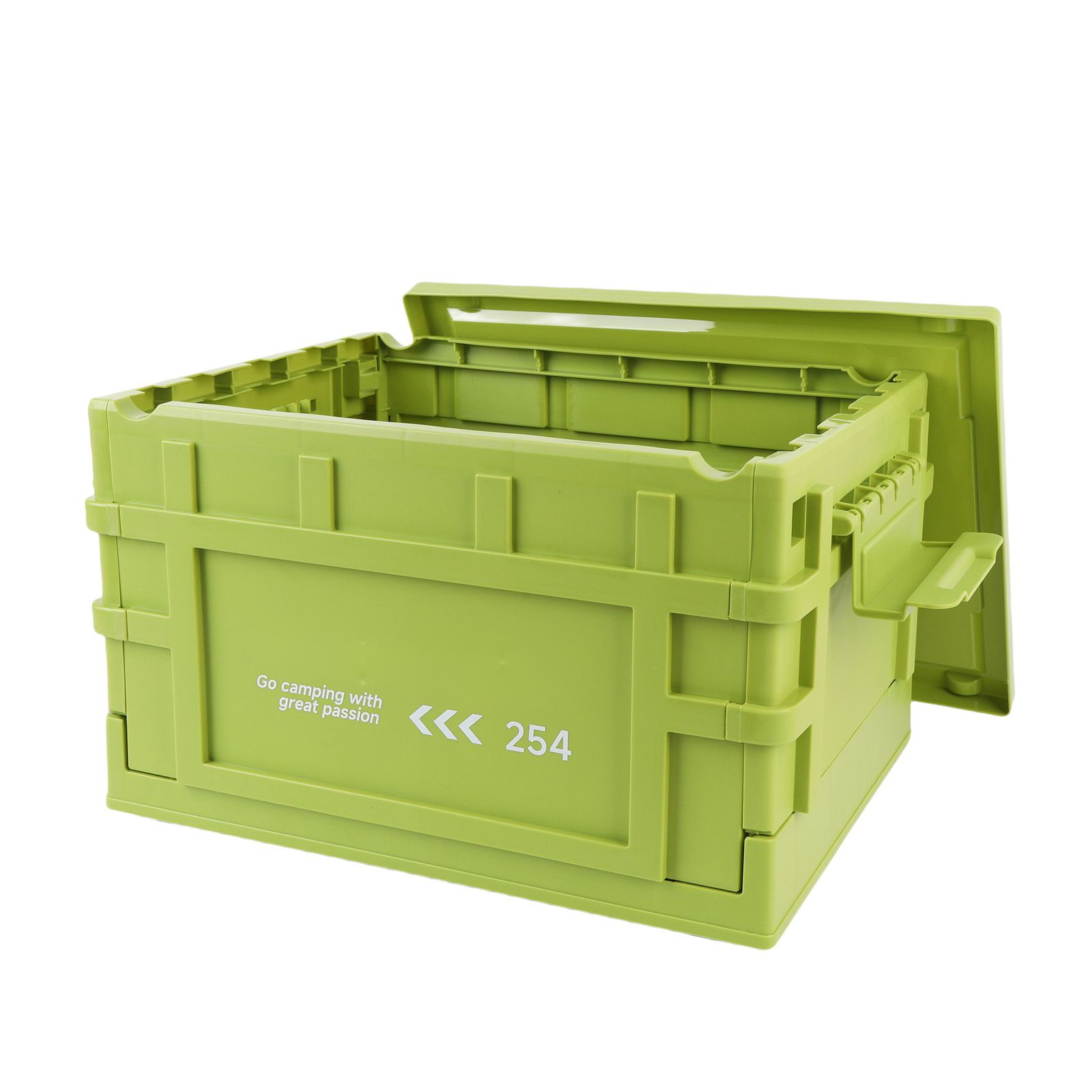 Storage Bin with Lid 20L Stackable Storage Container with Wheels Folding view 12