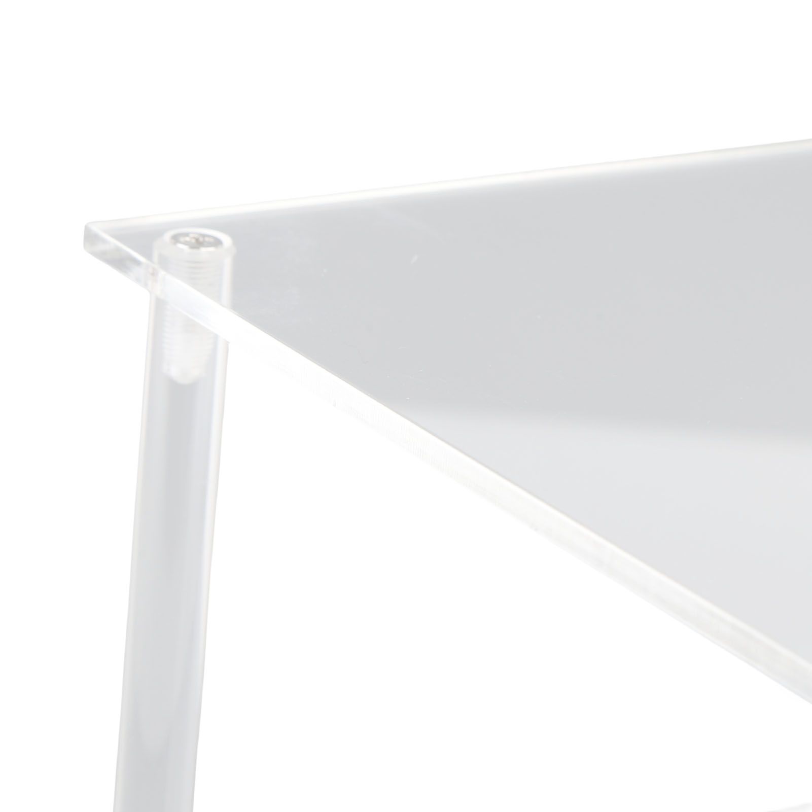 Acrylic Plate Organizer Holder Clear Corner Shelf 3 Tier Kitchen Cabinet Space view 2