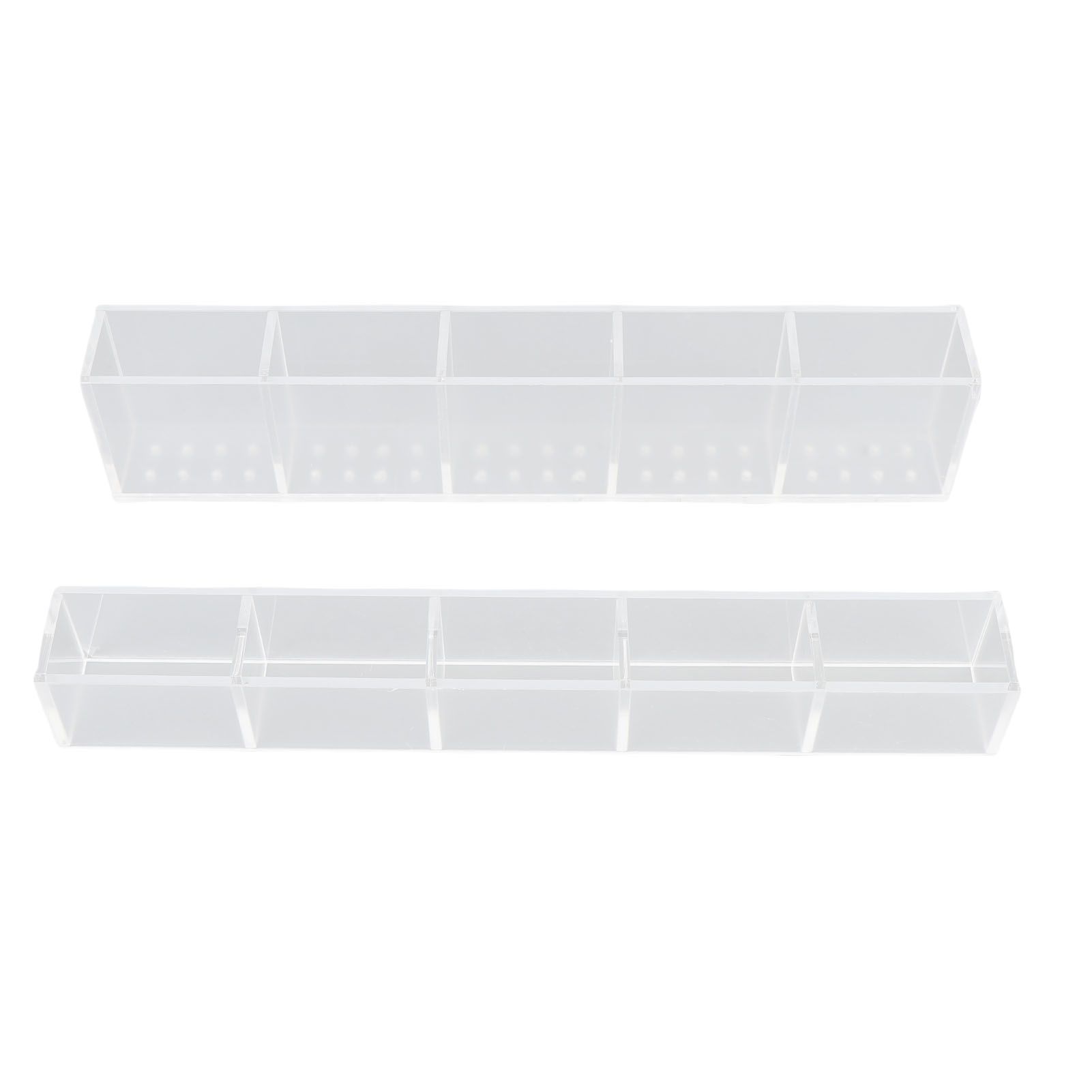 Acrylic Straw Holder for Cabinet Double Sided Adhesive Straw Storage Container