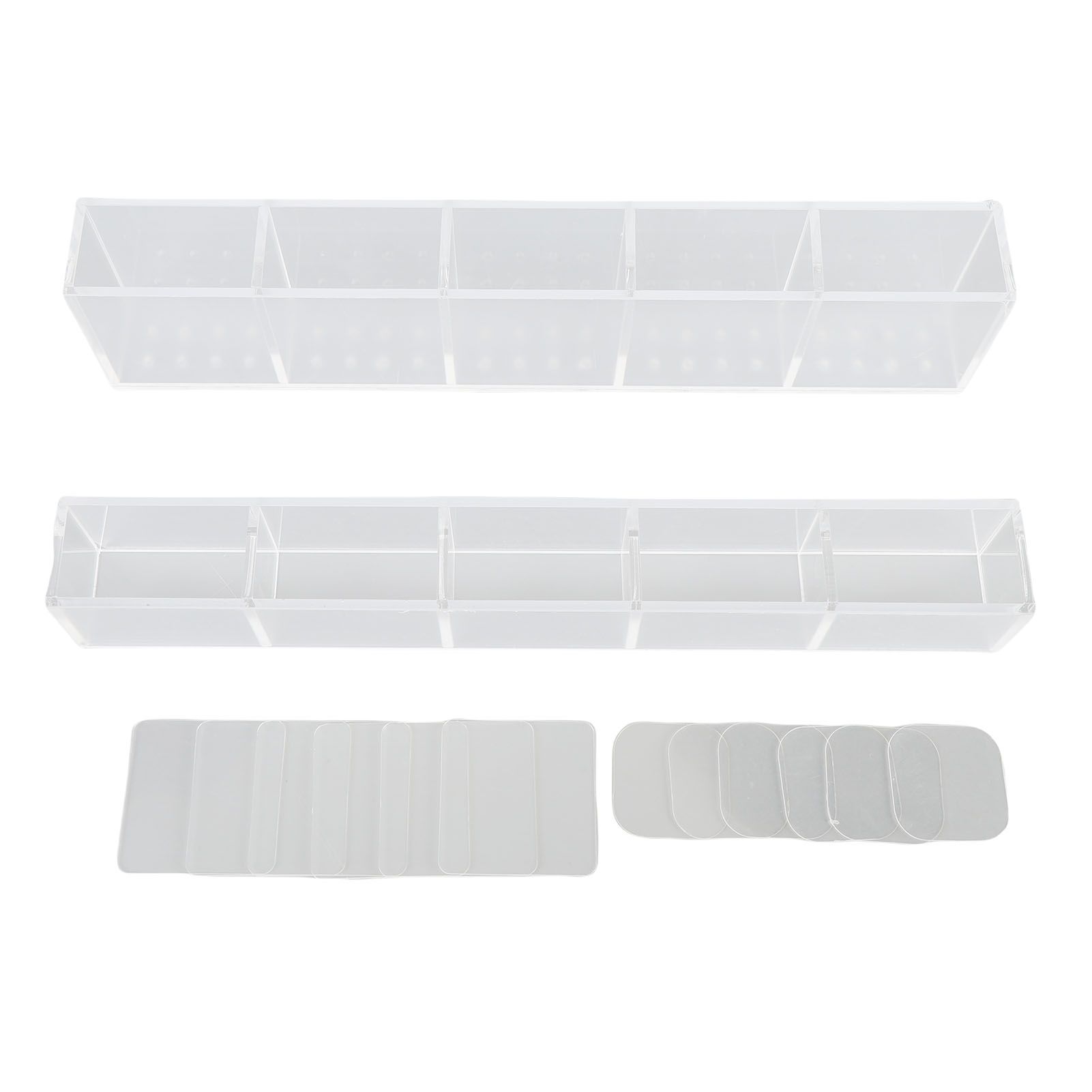 Acrylic Straw Holder for Cabinet Double Sided Adhesive Straw Storage Container view 3