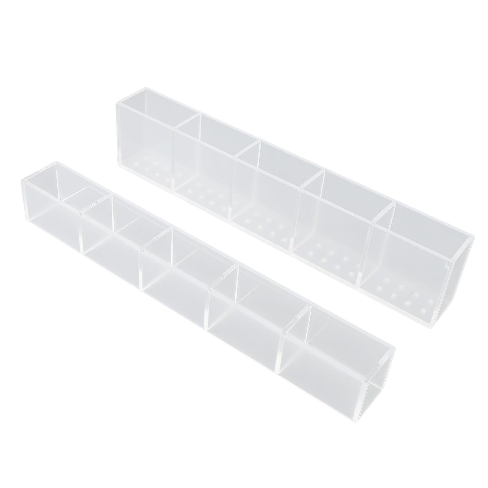Acrylic Straw Holder for Cabinet Double Sided Adhesive Straw Storage Container view 6