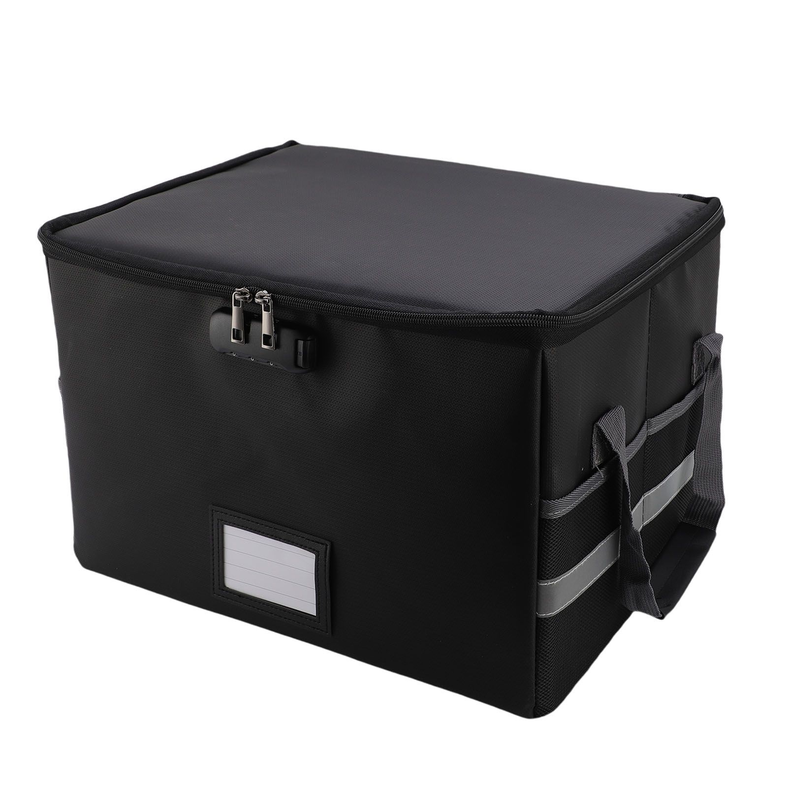 Fireproof Document Box Water Proof Antistatic Reflective Stripe Portable File — image 1