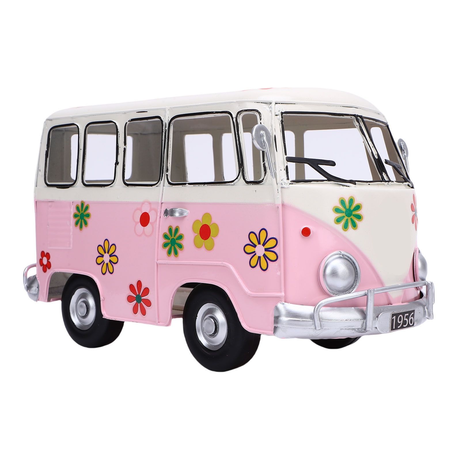 Tissue Box Holder Vintage Creative Bus Shape Iron Tissue Box Cover for view 6