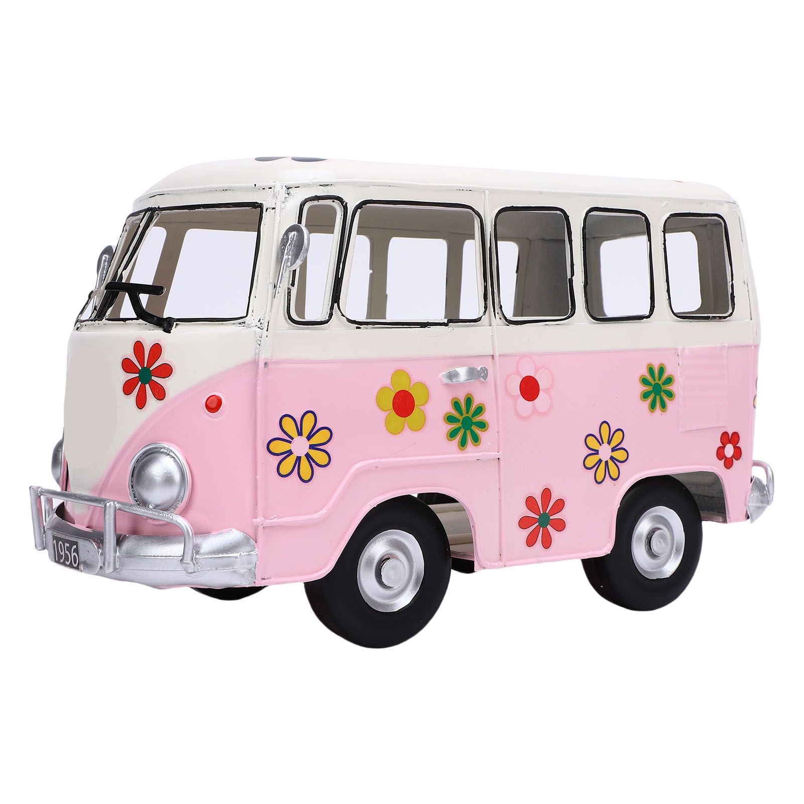 Tissue Box Holder Vintage Creative Bus Shape Iron Tissue Box Cover for view 8