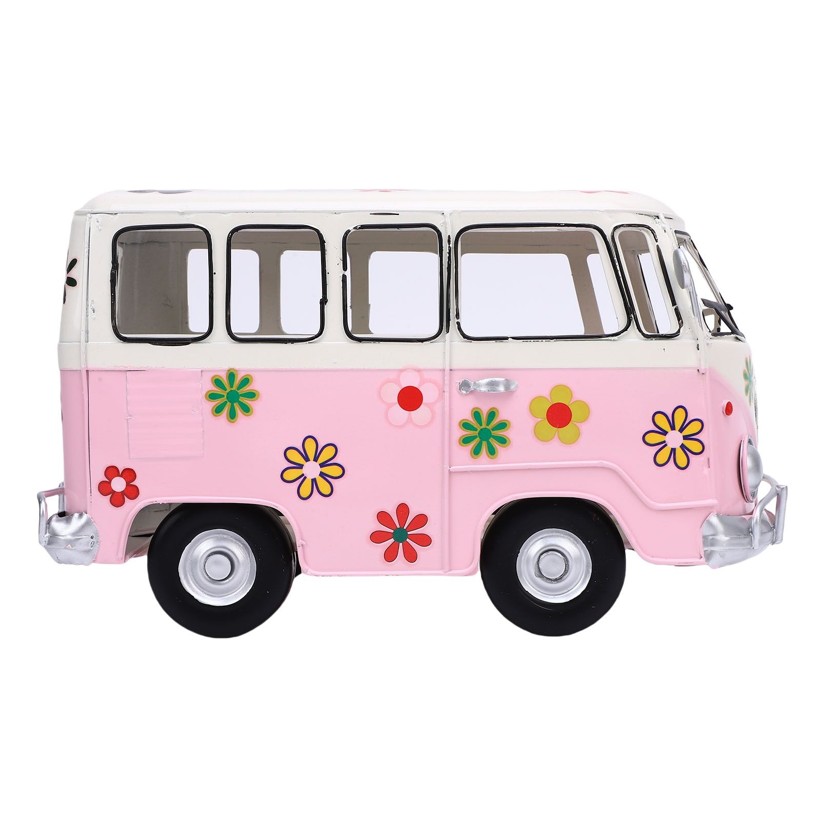 Tissue Box Holder Vintage Creative Bus Shape Iron Tissue Box Cover for view 9