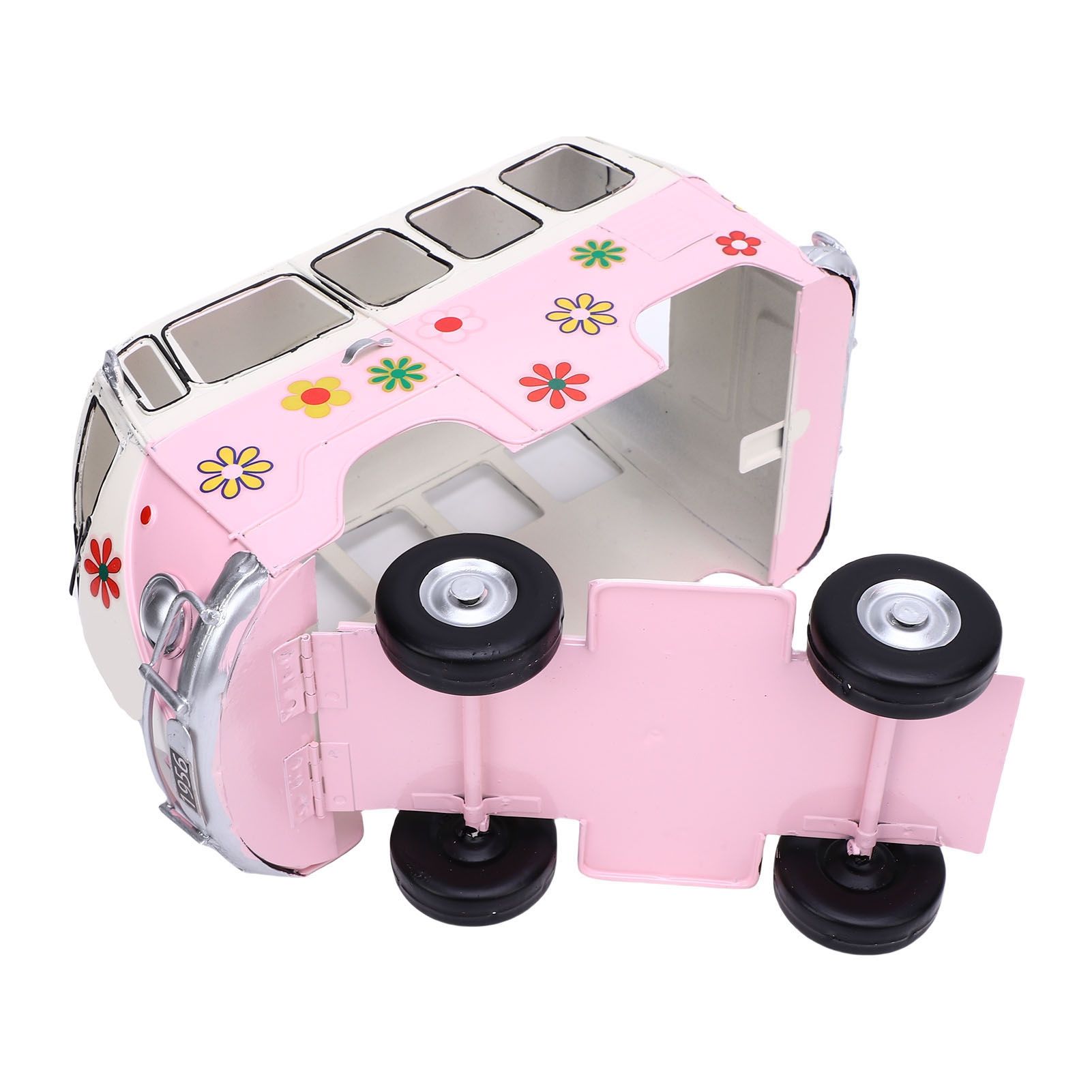 Tissue Box Holder Vintage Creative Bus Shape Iron Tissue Box Cover for view 10