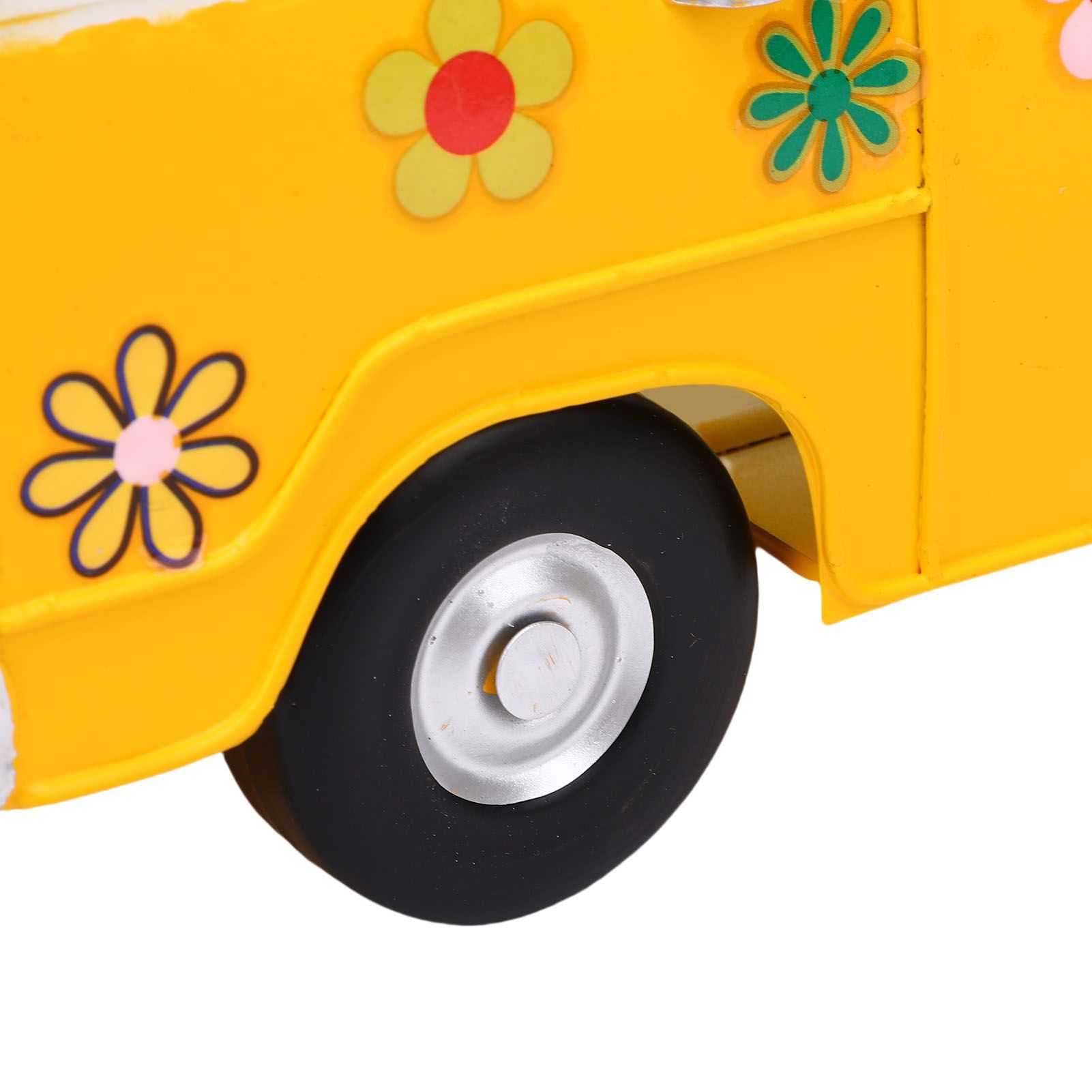 Tissue Box Holder Vintage Creative Bus Shape Iron Tissue Box Cover for view 2