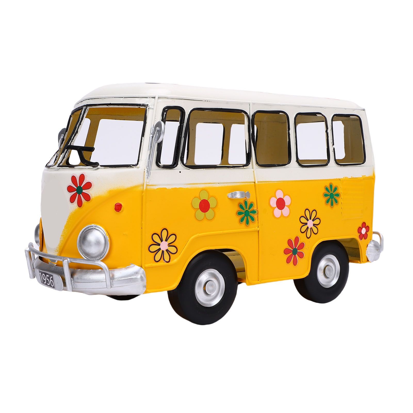 Tissue Box Holder Vintage Creative Bus Shape Iron Tissue Box Cover for view 8