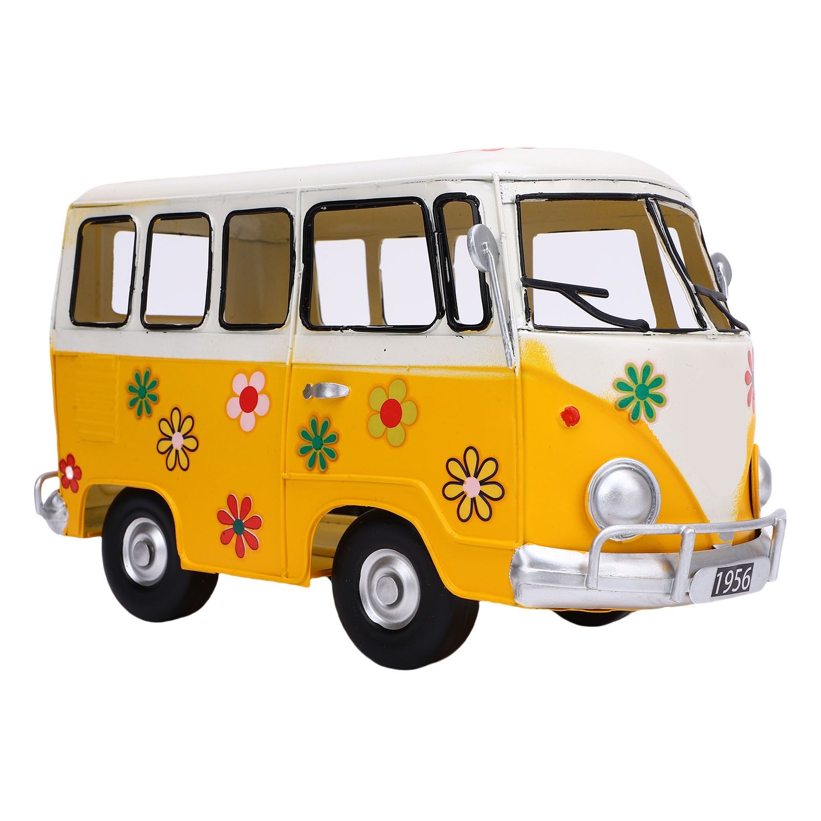Tissue Box Holder Vintage Creative Bus Shape Iron Tissue Box Cover for view 10