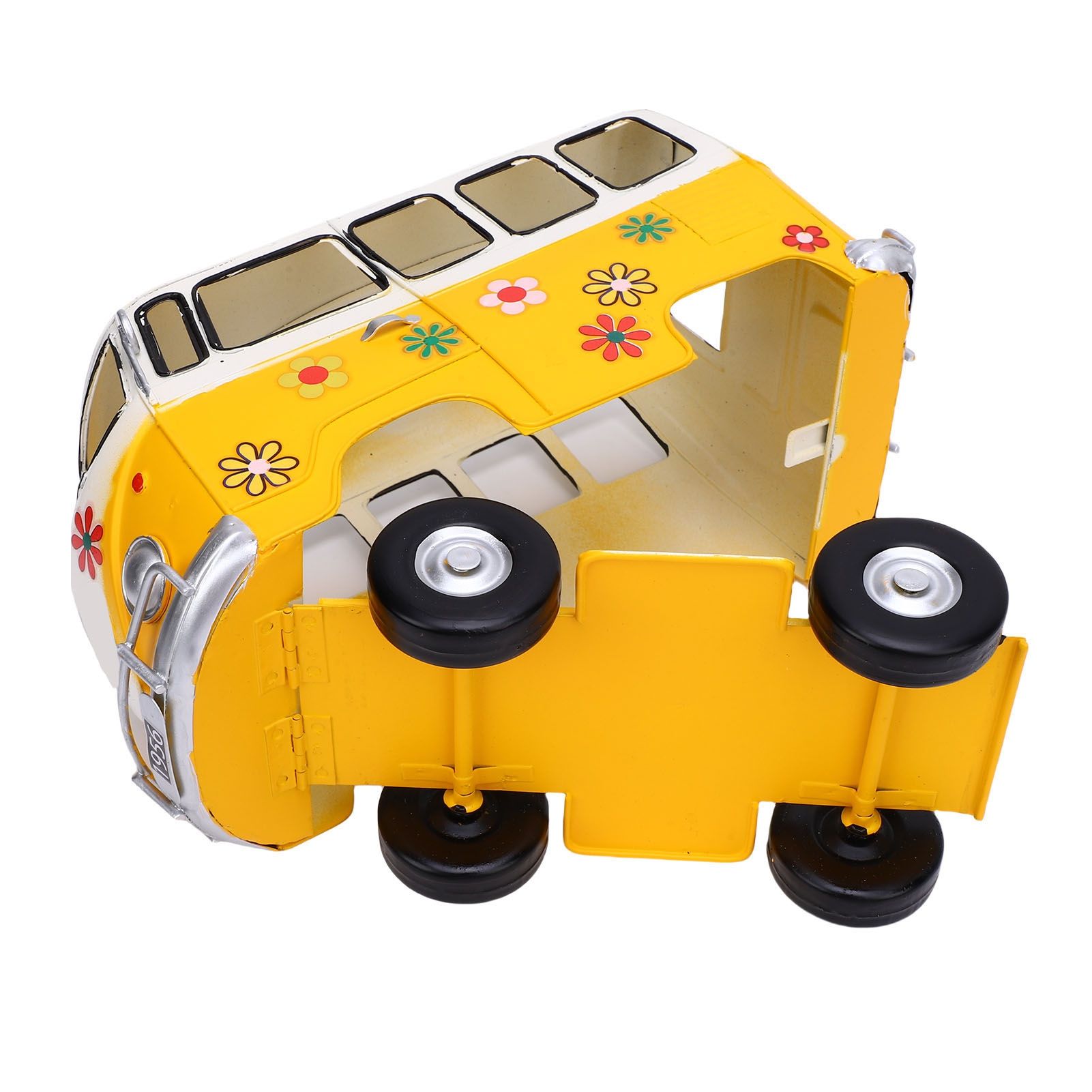 Tissue Box Holder Vintage Creative Bus Shape Iron Tissue Box Cover for view 11
